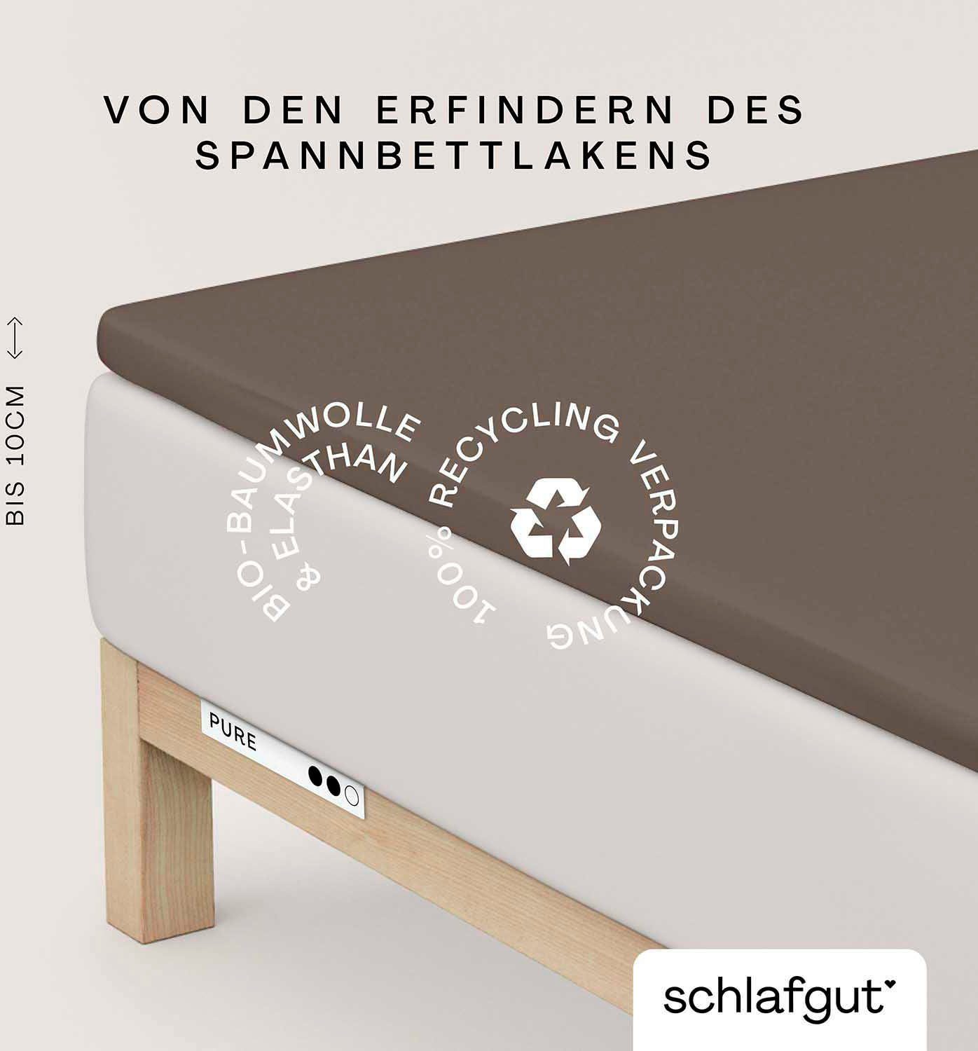 Schlafgut Spannbettlaken PURE TOPPER in Gr. 90x200, 140x200 oder 180x200 cm günstig online kaufen