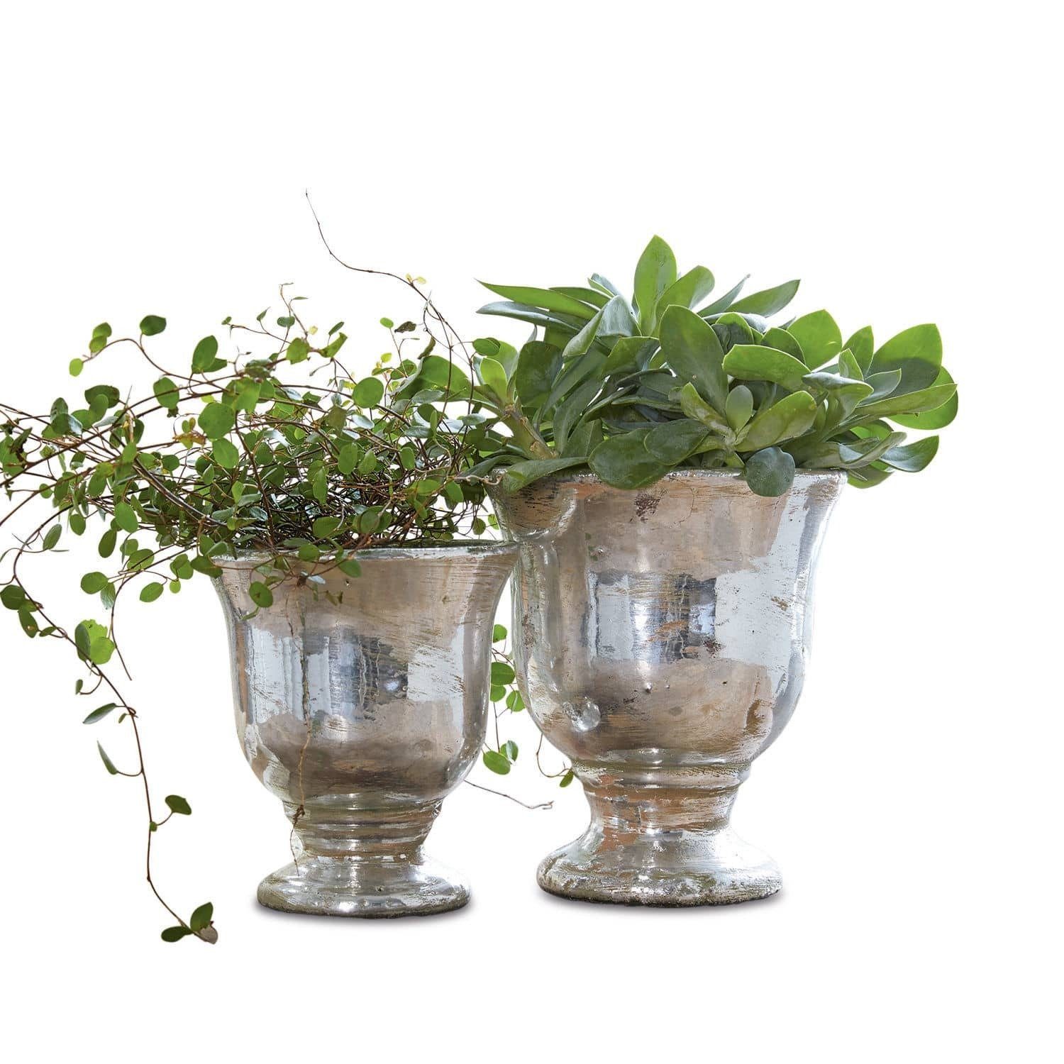 Mirabeau Übertopf Übertopf 2er Set Banon antiksilber günstig online kaufen