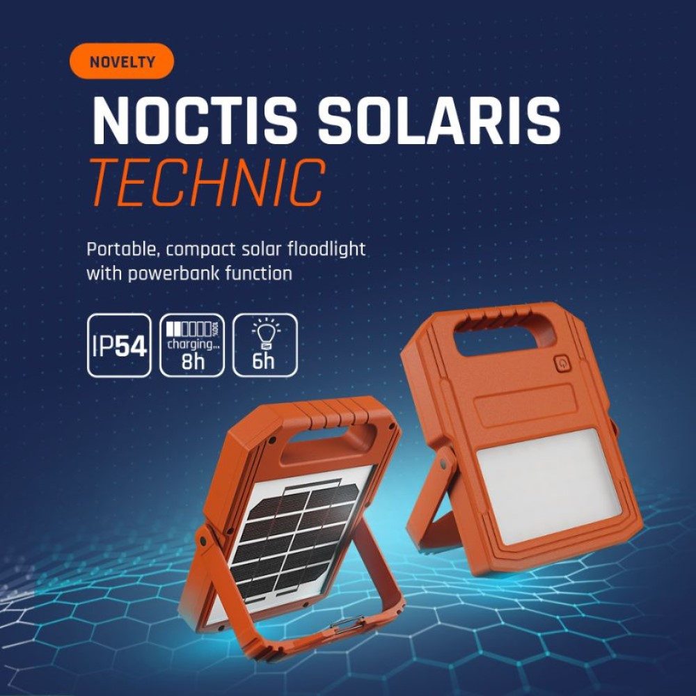 SpectrumLED Deckenfluter Noctis Fluter Solar Strahler 10W 1000lm IP54 Kalt 6000K mit Powerbank, Kaltweiß, Solar, mit Powerbank