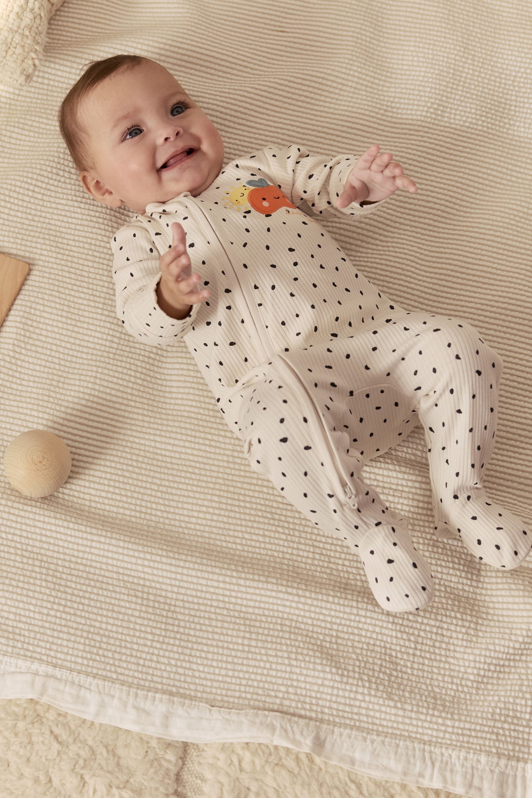 Next Schlafoverall Baby-Schlafanzüge mit Zwei-Wege-RV, 3er-Pack (3-tlg)