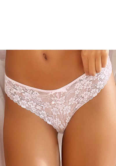 LASCANA String rundherum aus floraler Spitze, Dessous