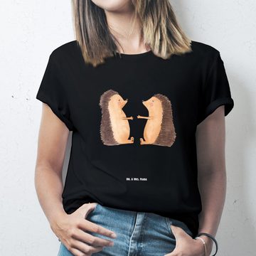 Mr. & Mrs. Panda T-Shirt Igel Liebe - Schwarz - Geschenk, Frauen, Party, T-Shirt mit Spruch, J (1-tlg)
