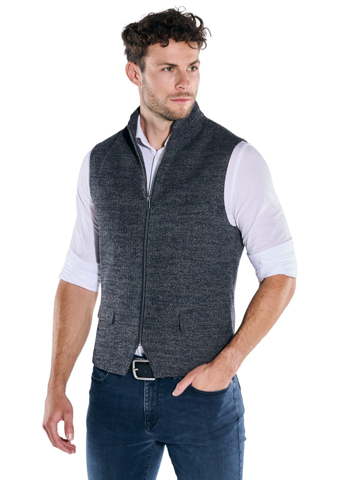 emilio adani Anzugweste emilio adani Herren Sakko-Weste sportiv, Saphirblau