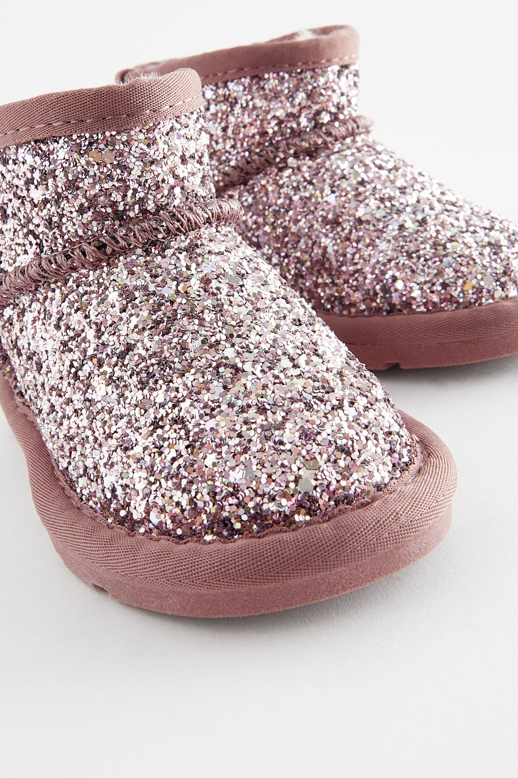 Next Wasserabweisende Stiefel Schlupfstiefel Glitter Pink (1-tlg)