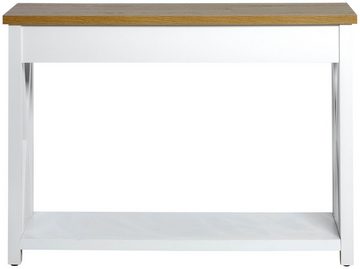 Jahnke Konsolentisch Chalet (1-St), Konsolentisch mit 2 Schubladen und Ablage, Landhausstil, X-Design
