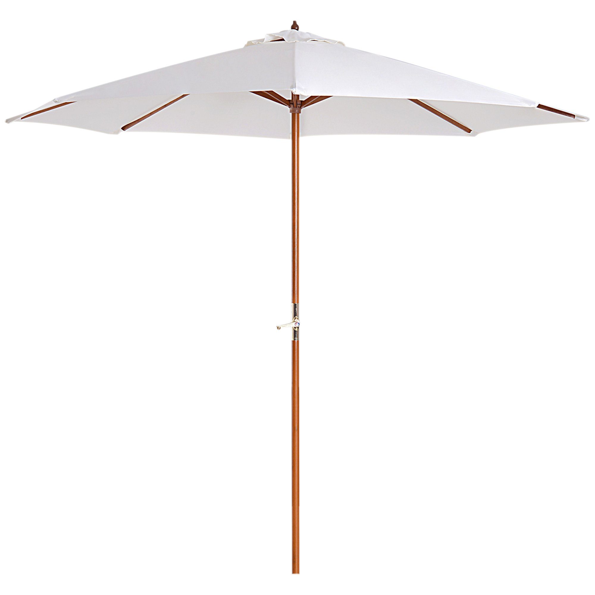 Outsunny Sonnenschirm Holz, Balkonschirm, Creme, LxB: günstig online kaufen