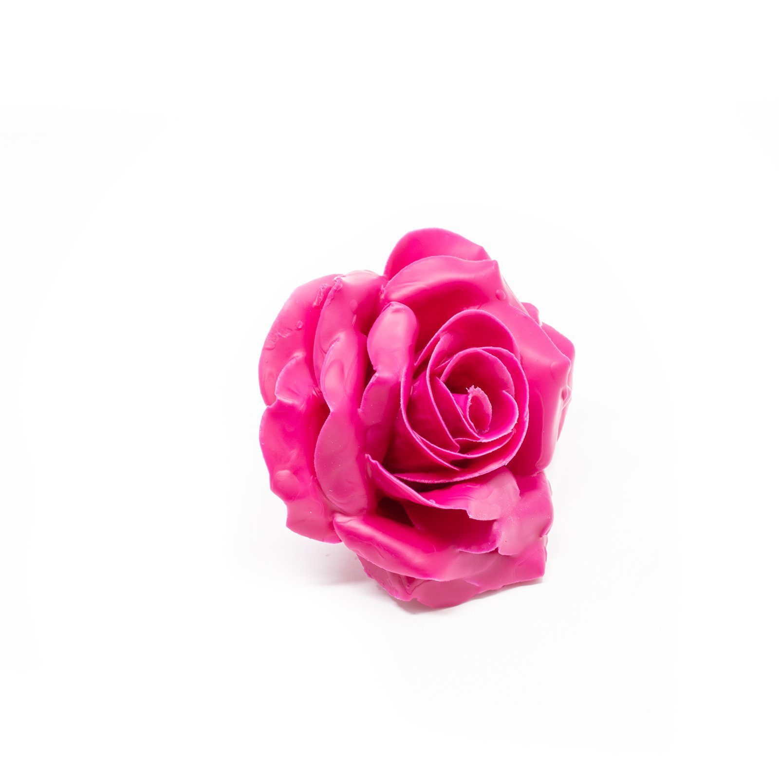 Trockenblume 12er Set Wachsrose - Cerise