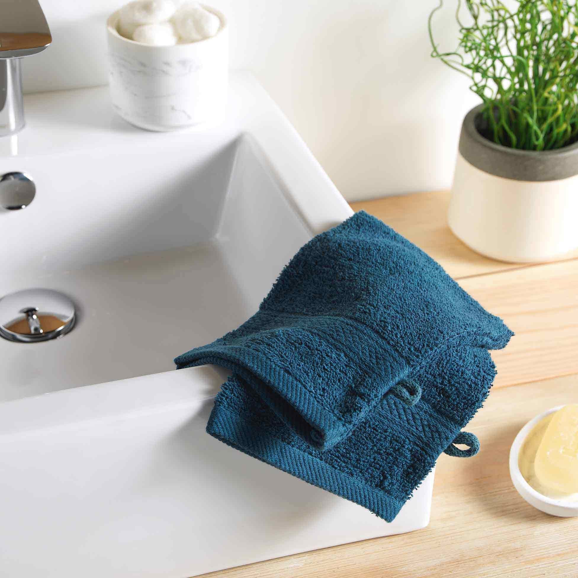 Douceur D'intérieur Waschlappen – 2 Stück, 15x21 Cm, Frottee Aus 100% Baumwolle, Farbe Dragee