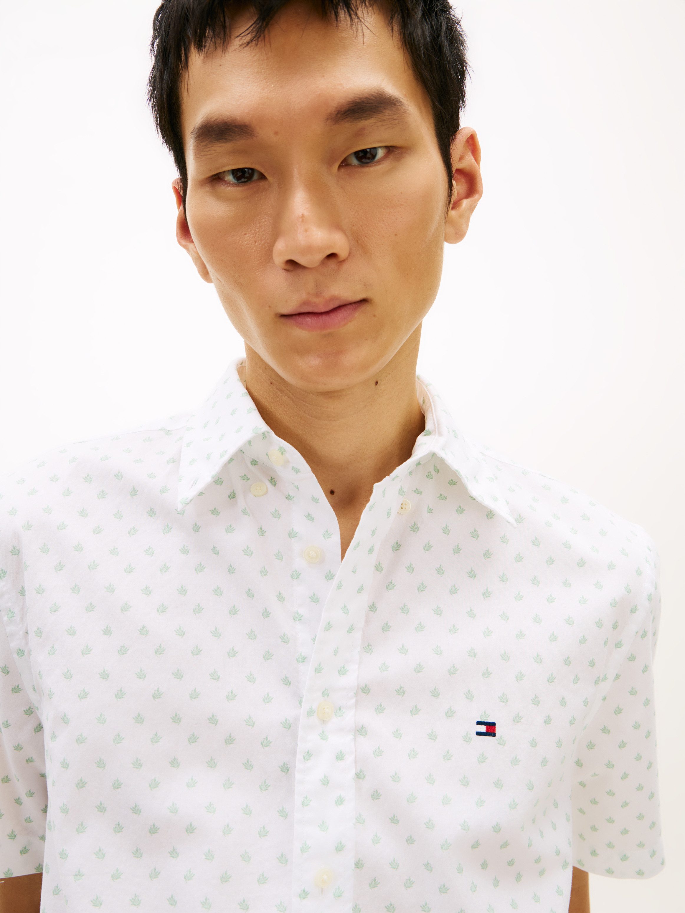 Tommy Hilfiger Kurzarmhemd FLEX POPLIN PRINT Regular Fit