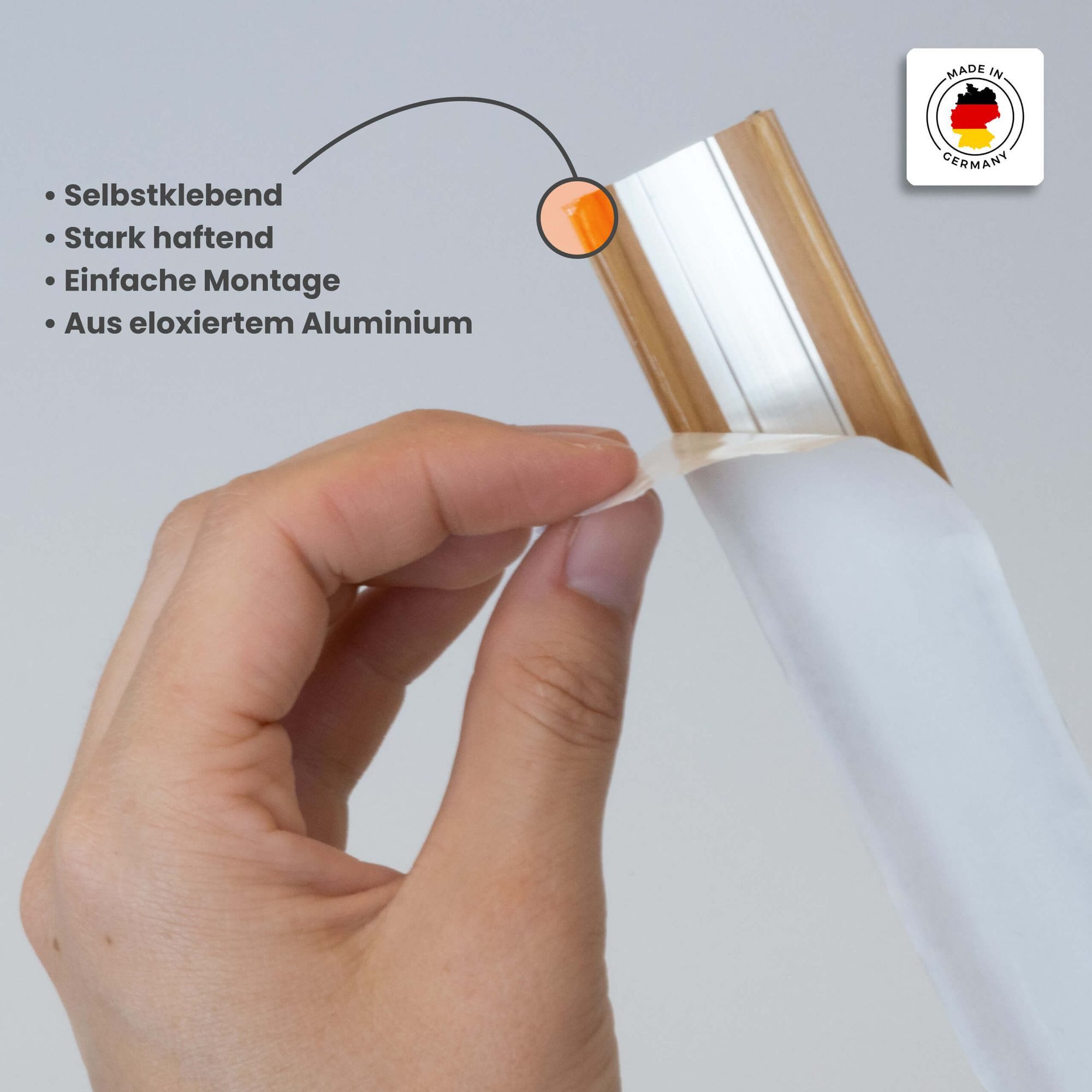 Dalsys Übergangsprofil Profil selbstklebend Ausgleichsprofil aus Aluminium (90 cm x 40 mm, Schwarz, 1-St), Geeignet für u.a. Fliesen, Laminat und Parkett