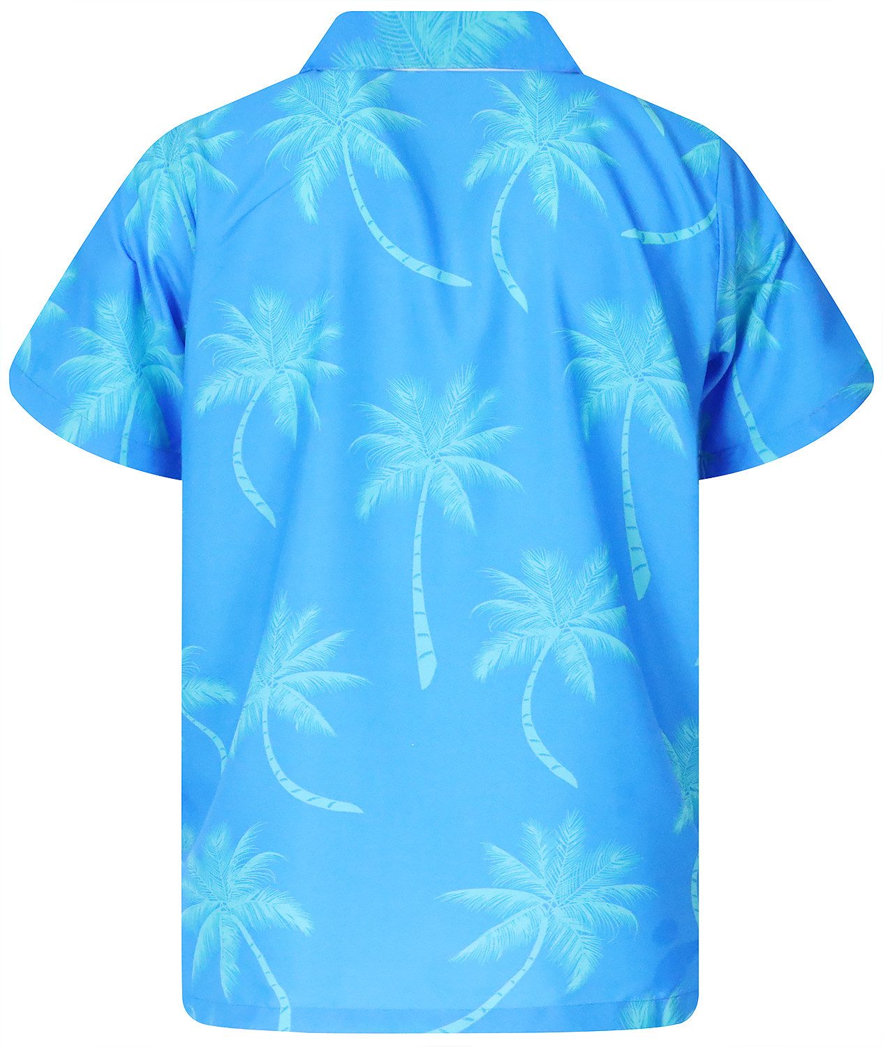 King Kameha Hawaiihemd Palmshadow Funky Hawaii-Hemd Kurzarm Front-Tasche Stylish Unisex