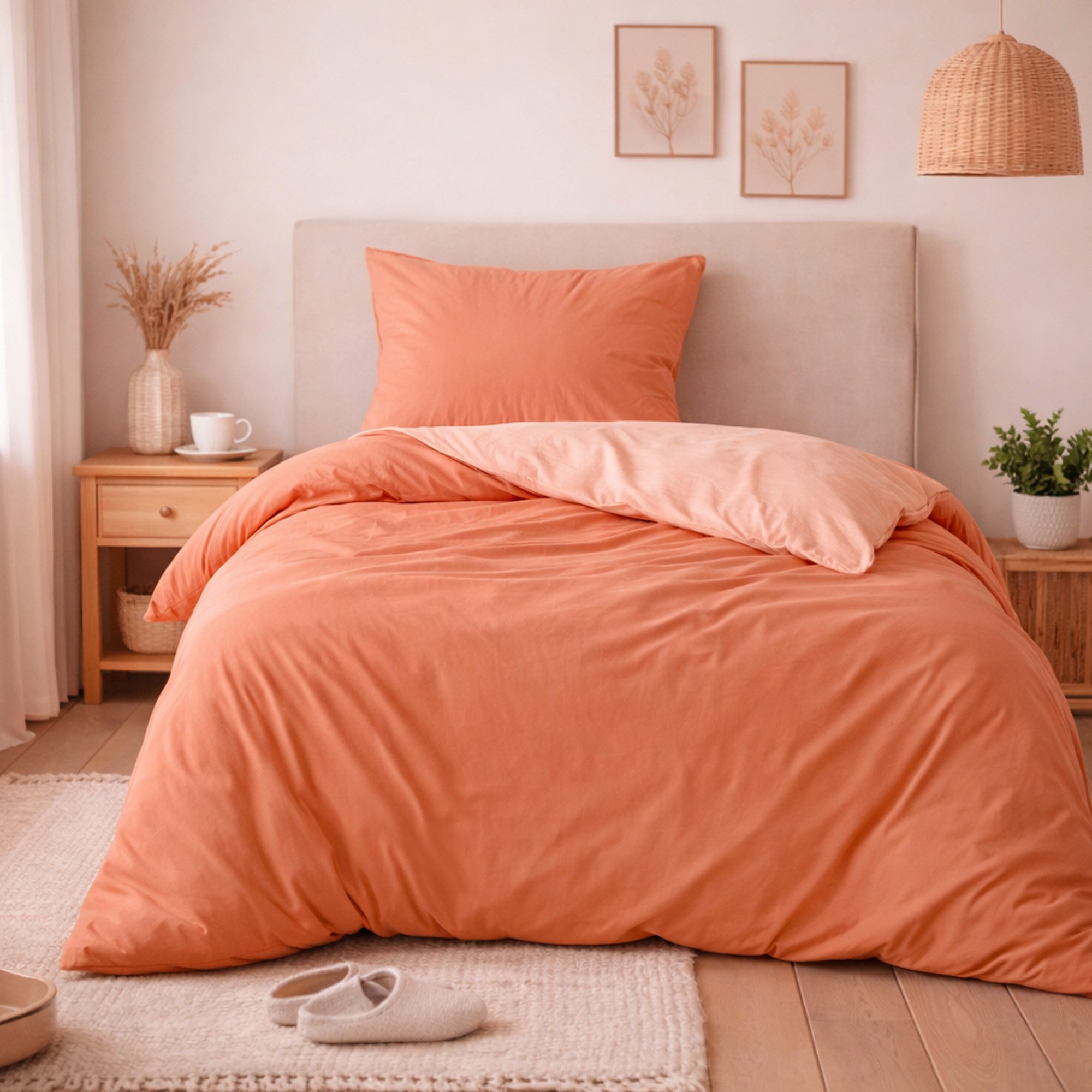 Byrklund Bettwäsche Byrklund, Baumwolle, 2 teilig, 135x200/80x80cm, mit Reißverschluss, atmungsaktiv, weich, anschmiegsam