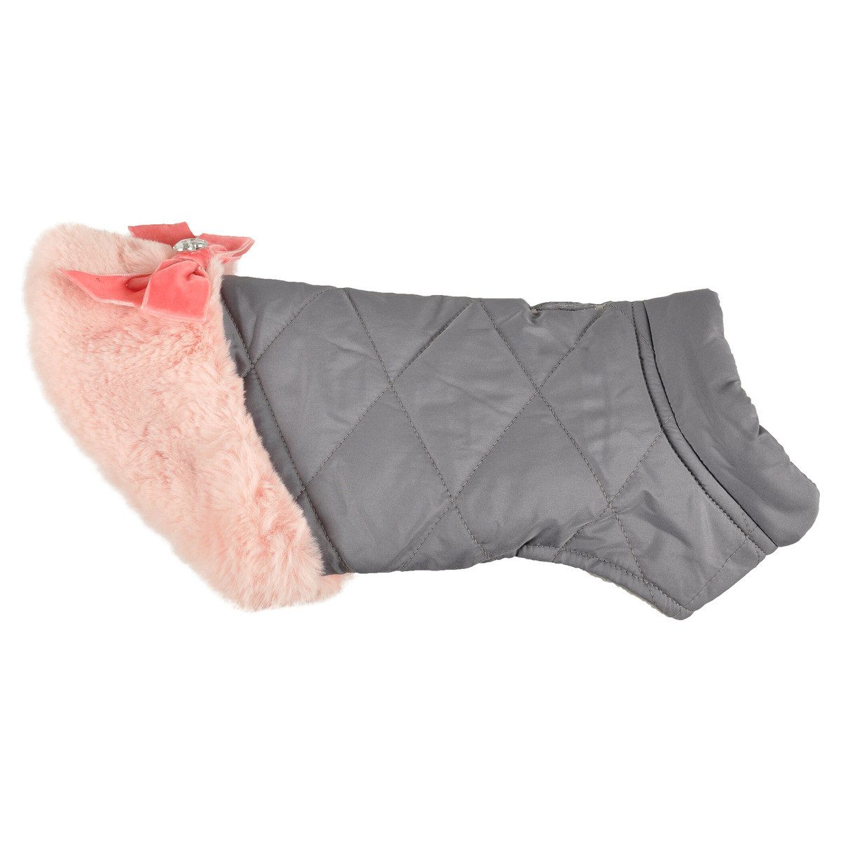 Flamingo Hundemantel Mantel Valentina grau/rosa