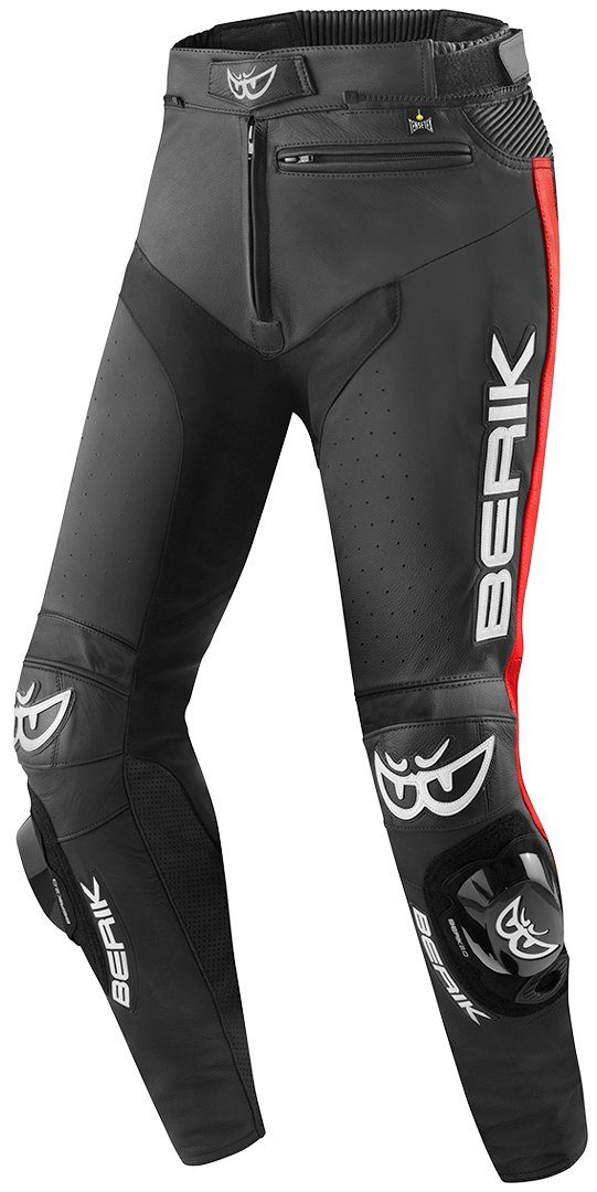 Motorrad Lederhose Track Black/Red Berik Motorradhose