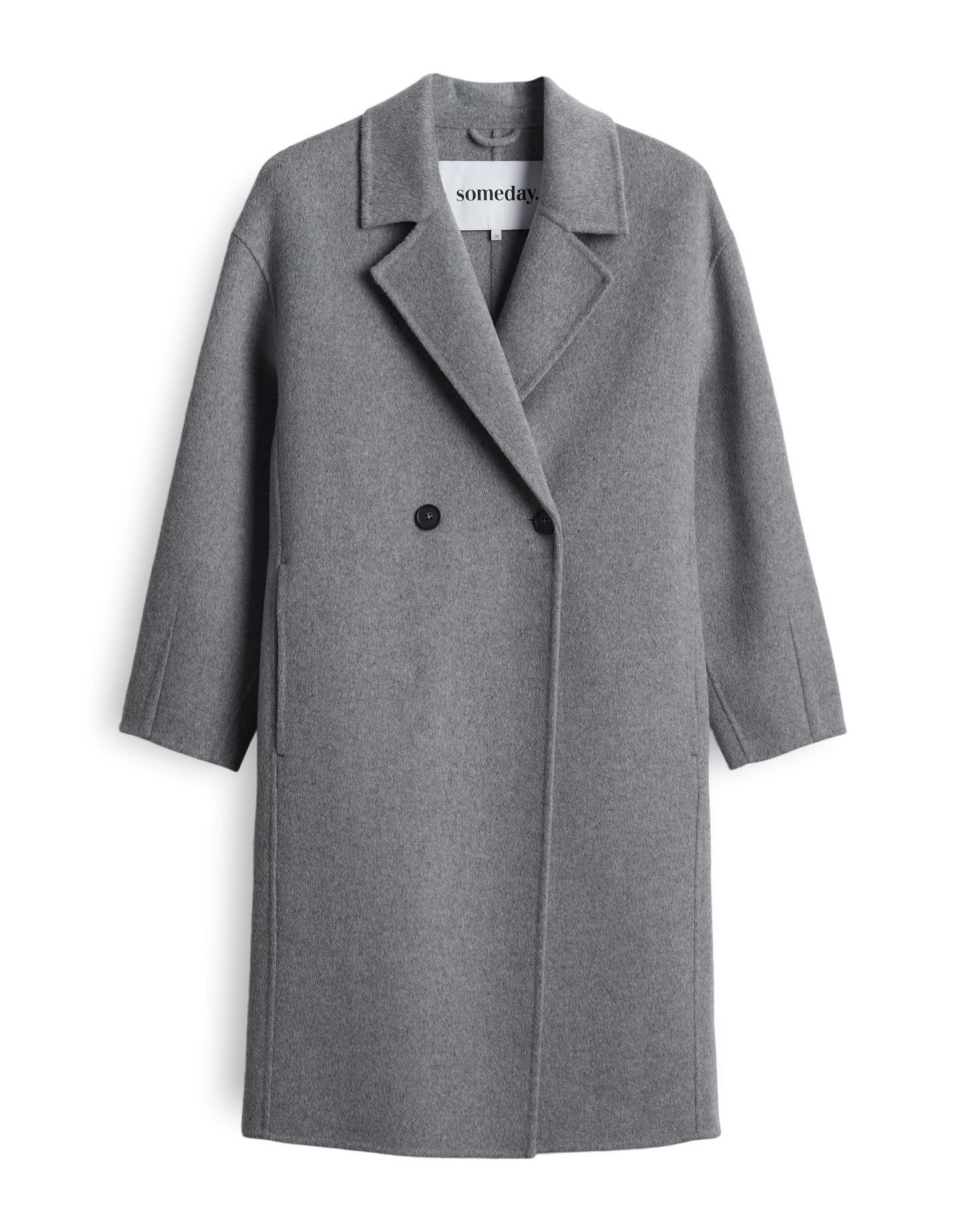 someday Wollmantel Valmera lockere Passform, Reverskragen, Abnäher am Ärmel günstig online kaufen