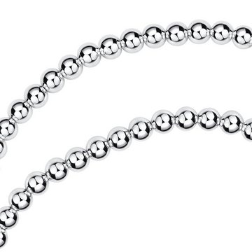 Materia Armband Damen Silber Kugelarmband elastisch SA-129, 925 Sterling Silber