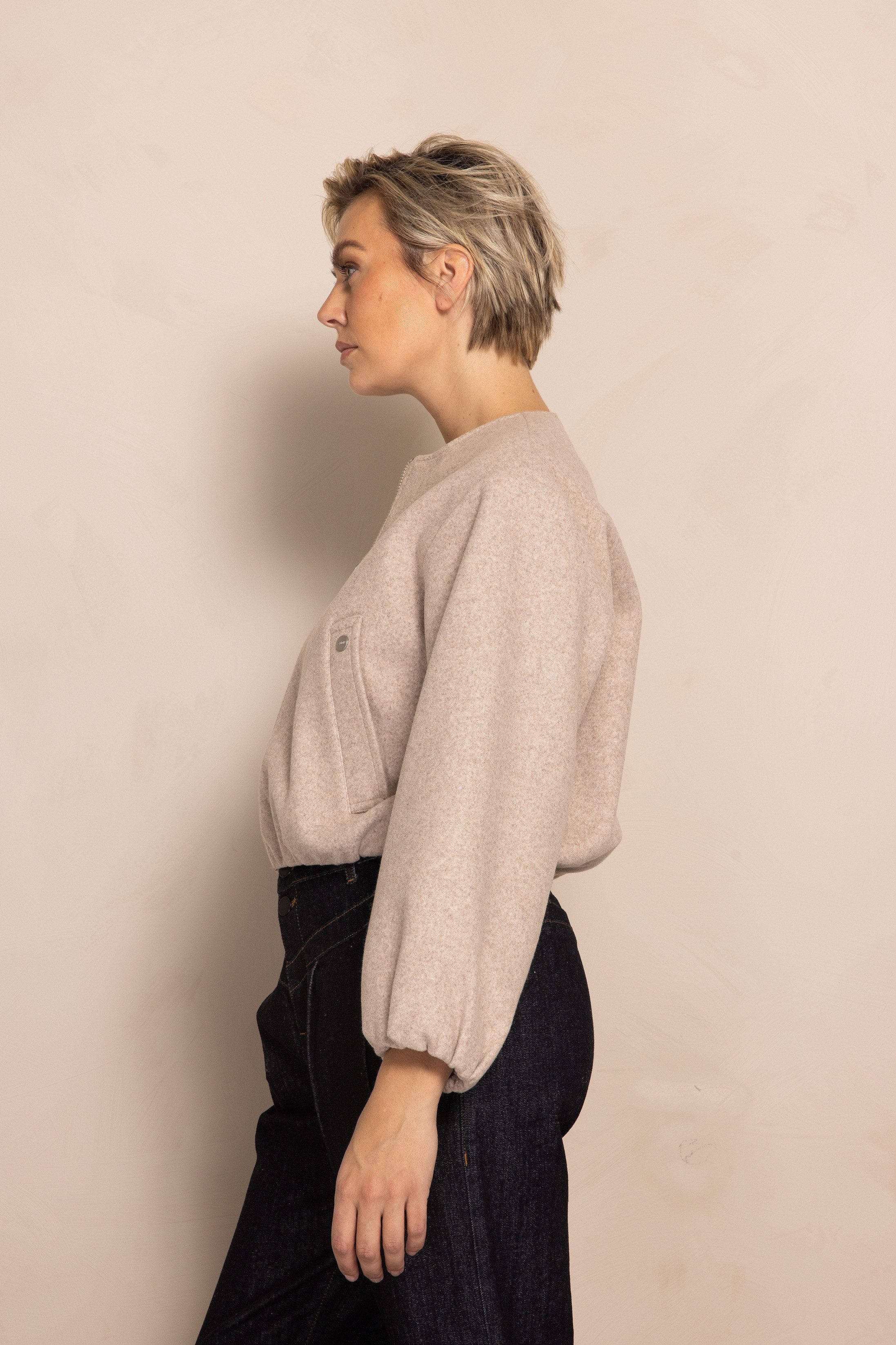 Zhrill Blouson MANOA lässiger Look, mit Eingrifftaschen, hüftlange Passform
