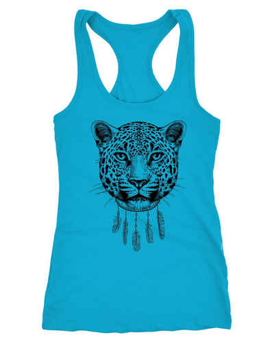 Neverless Tanktop Damen Tank-Top Boho Leopard Racerback Neverless®