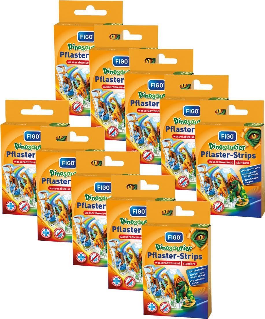 varivendo Wundpflaster varivendo Notizblock + 100 FIGO Kinderpflaster Dinosaurier (Set, 100 St., Kinderpflaster), Fingerpflaster Pflaster Wundverband Kinderwundverband