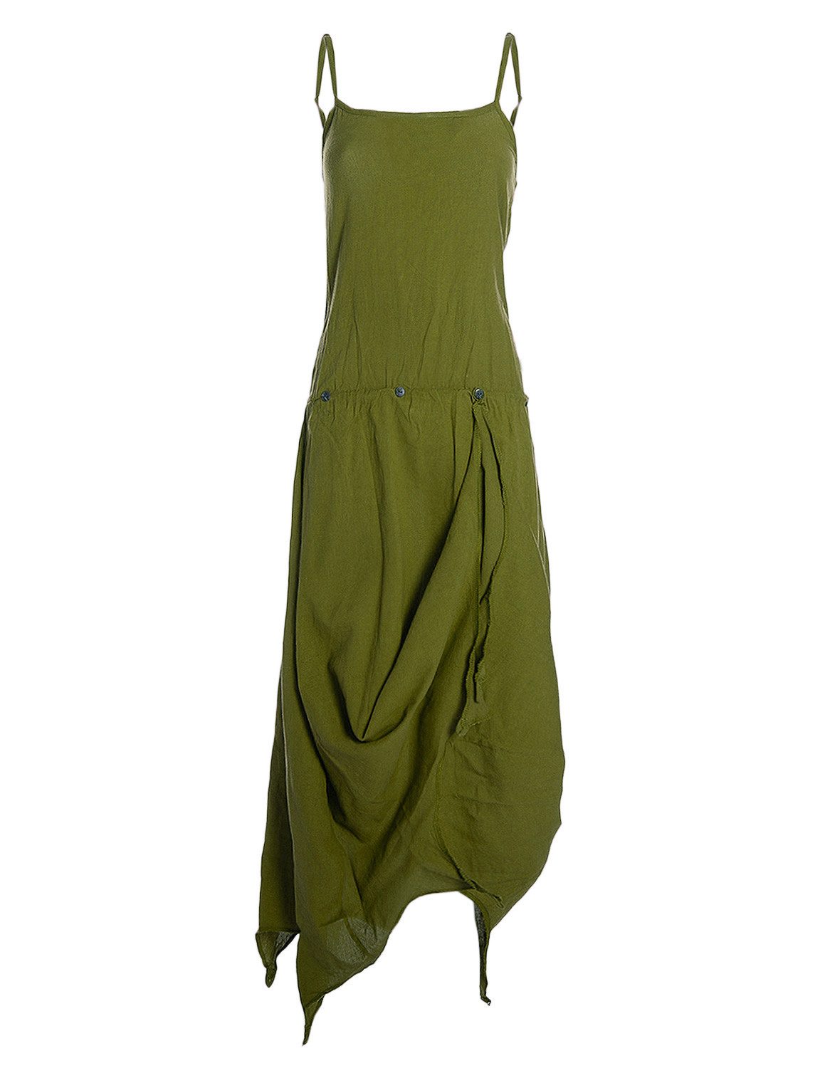 Vishes Sommerkleid Strandkleid Damen Zipfel verstellbar Spaghettiträger Baumwolle Alternative Mode, Boho, Hippie, Ethno, Festival