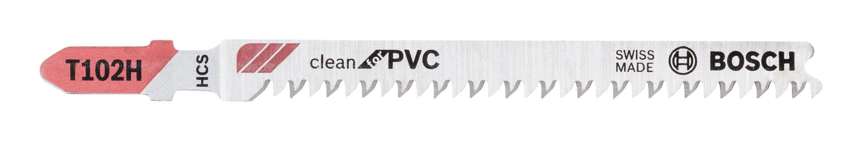 Stück), PVC BOSCH 5er-Pack T (5 102 Stichsägeblatt - H Clean for