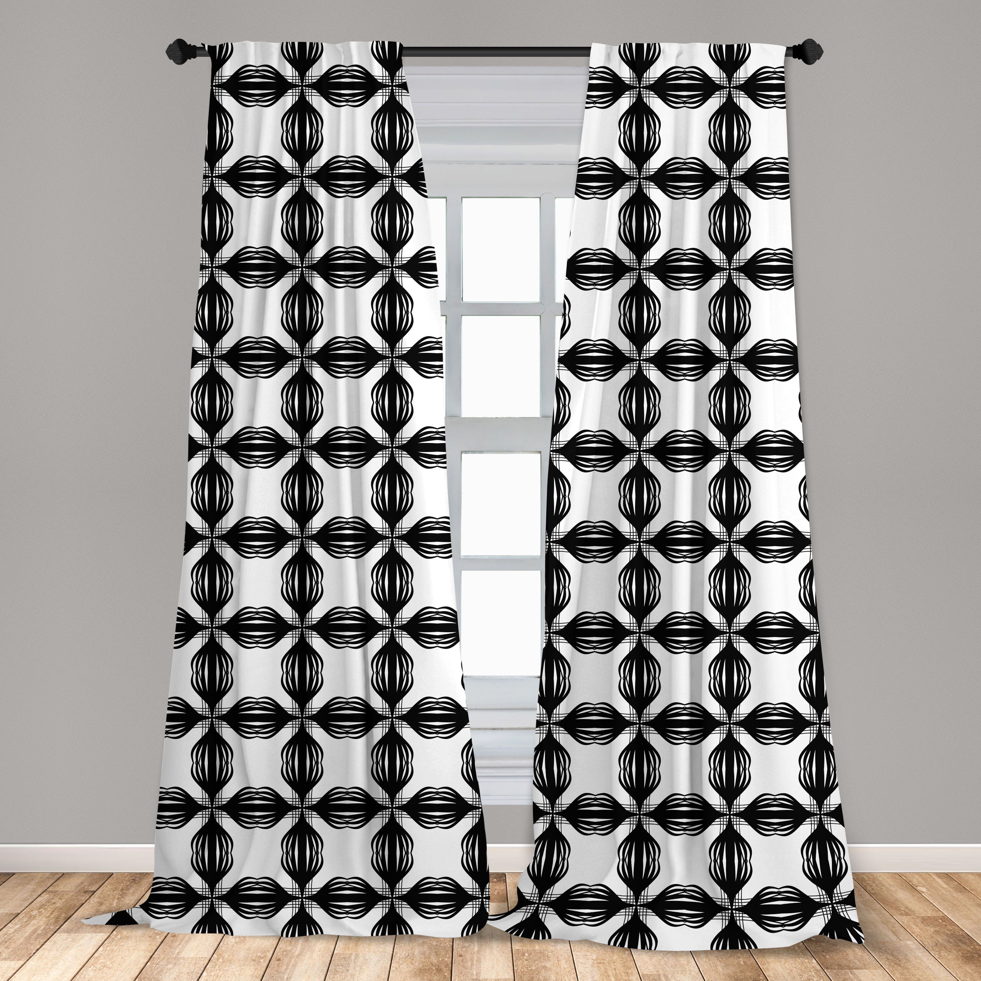 Abakuhaus, für Abstrakt Abstrakt Wohnzimmer Microfaser, Vorhang Gardine Schlafzimmer Artikel Dekor, Monochrome