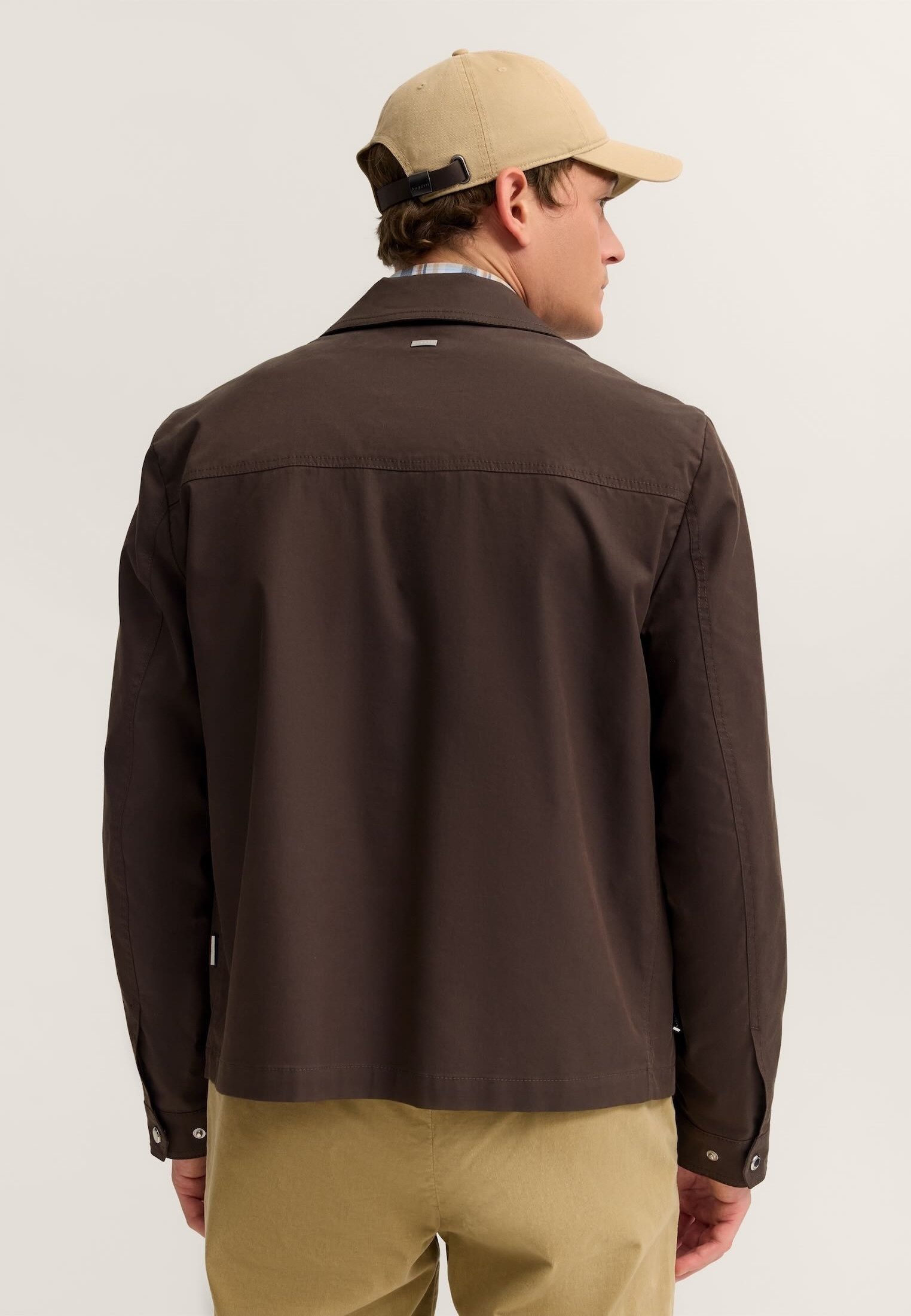 bugatti Hemdjacke Regular Fit mit Stretch und Struktur