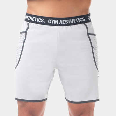 GYM AESTHETICS Trainingshose »Powerful Heavy Workout Short« elastischer Bund, Logodruck am Bund, Silikondruck