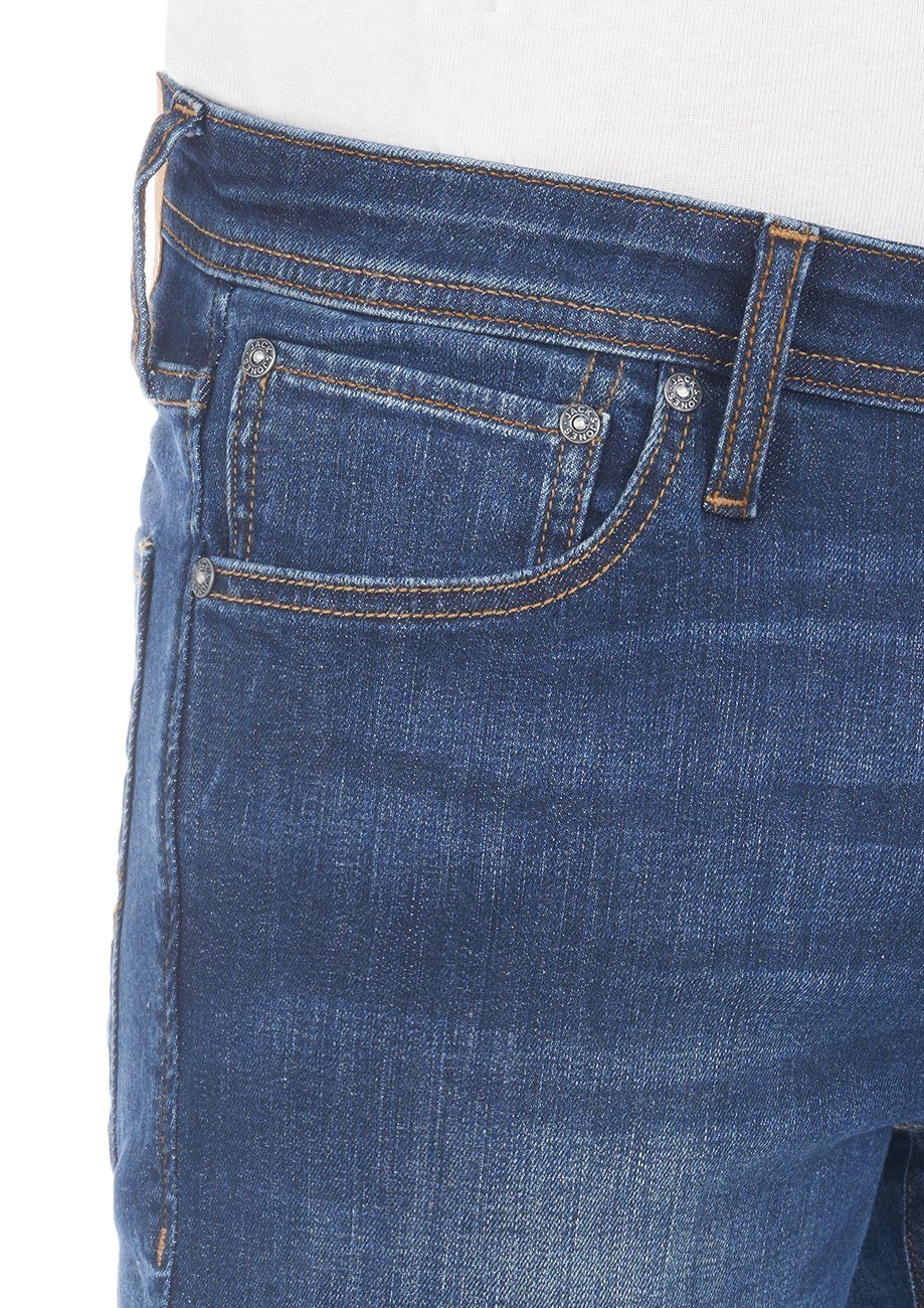 Jack & Jones Slim-fit-Jeans Herren (12225769) JJIGLENN Stretch Denim Fit Jeanshose mit 111 Denim Hose Blue Slim