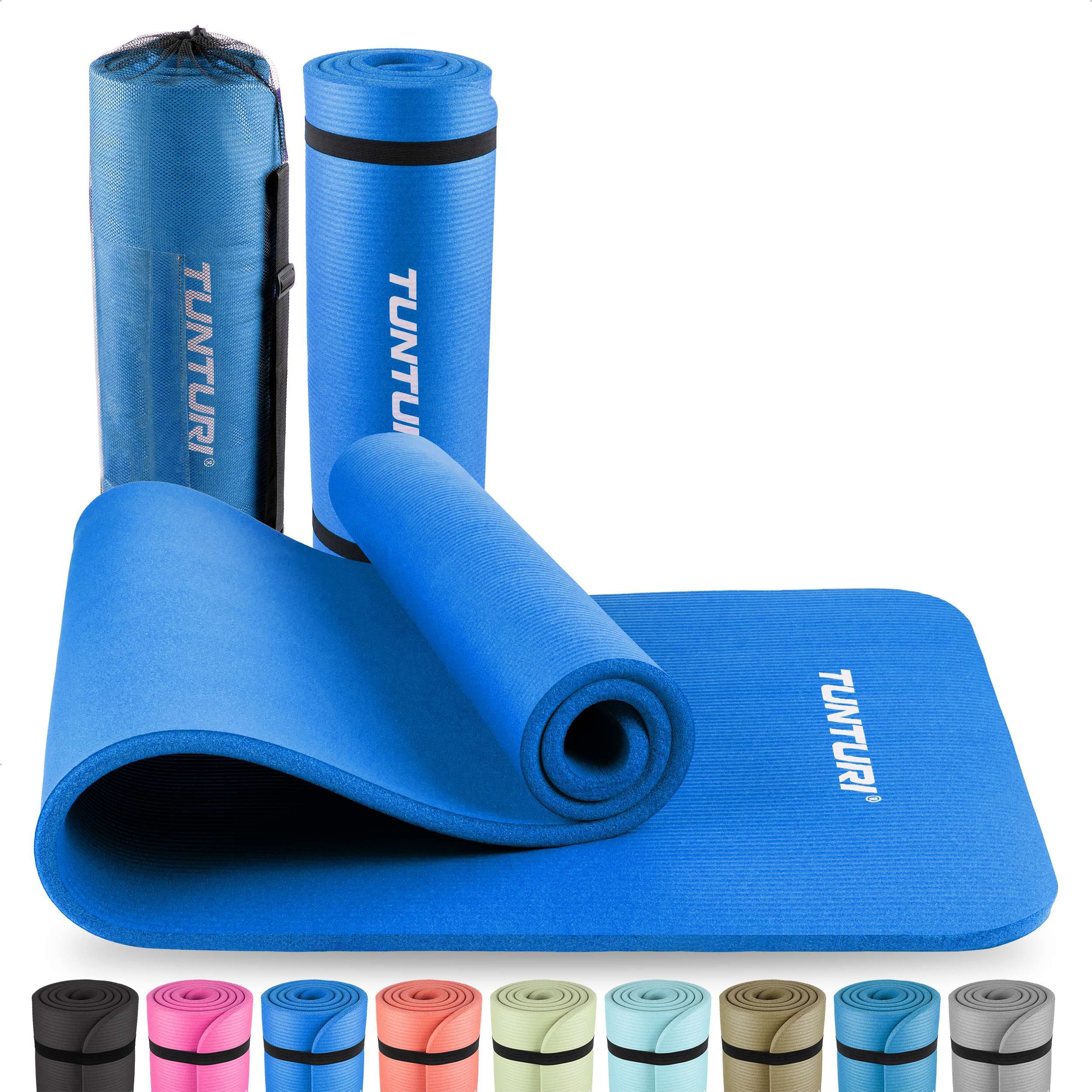 Tunturi Fitnessmatte Gymnastikmatte - Fitnessmatte extra dick - Rutschfest - Yogamatte - 1