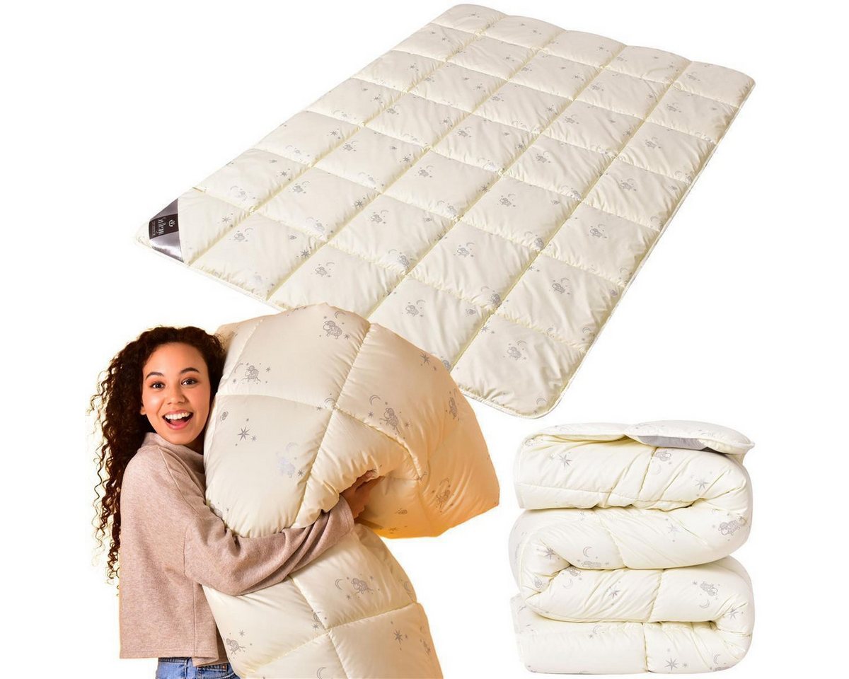SEI Design Naturfaserbettdecke Wool Comfort 135x200 cm, Füllung: 70% Schurwolle - 30% Polyester