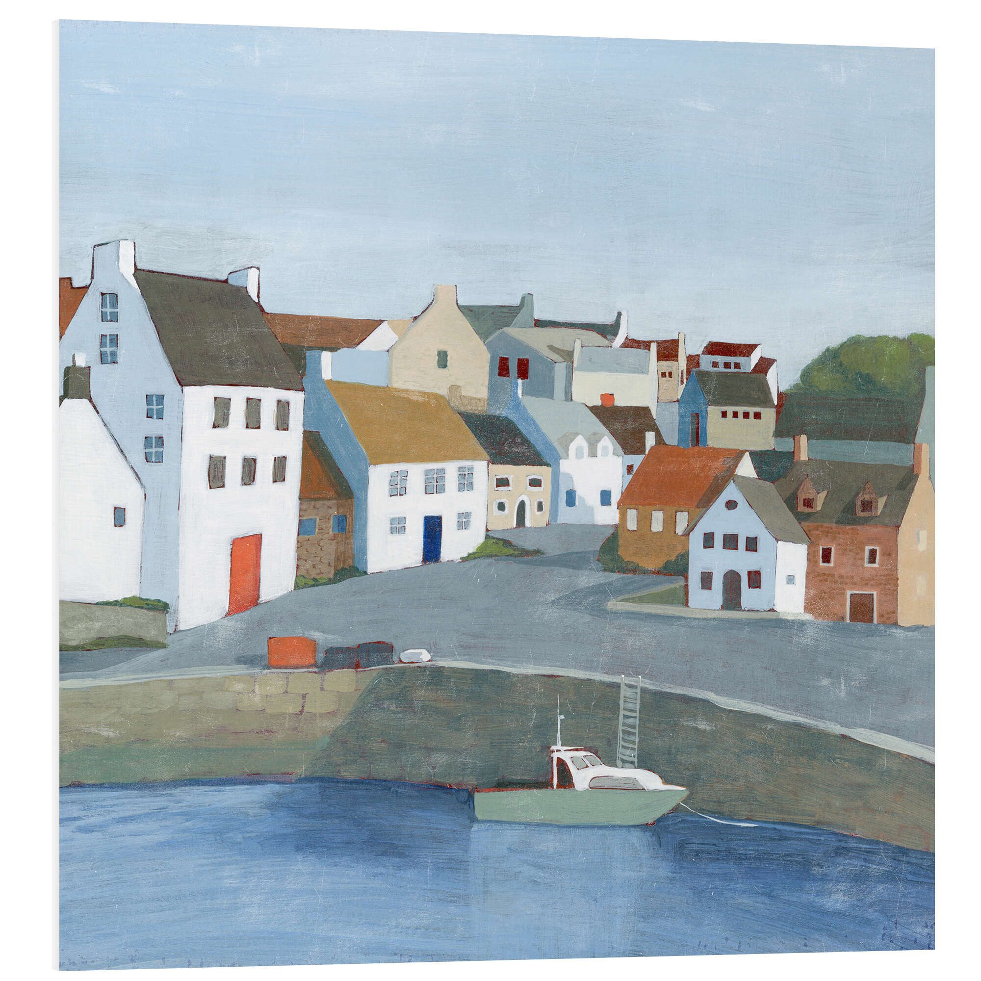 Posterlounge Wandbild Alte Küstenstadt I, Grace Popp, erhältlich als Poster, Leinwandbild, Wandsticker oder Acrylglasbild