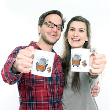 Mr. & Mrs. Panda Kinderbecher Pinguin & Maus Wanderer - Weiß - Geschenk, Kunststoffgeschirr, Outdoo, Kunststoff, Kindergeschichten Motive
