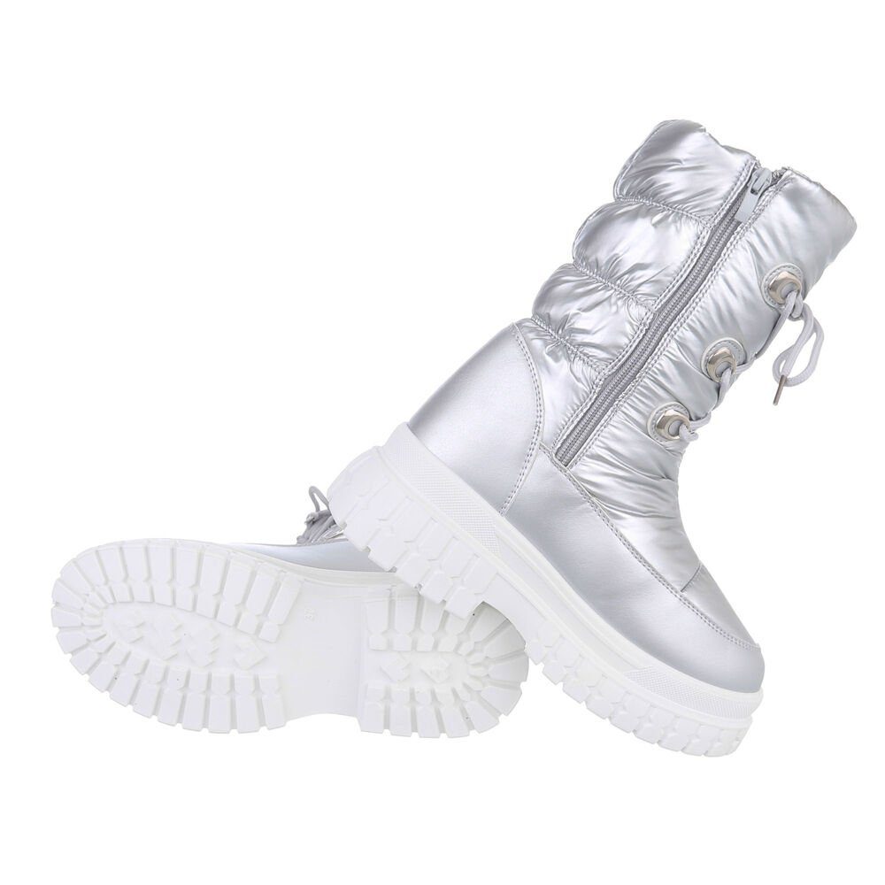 Ital-Design Damen Snowboots Freizeit Snowboots Blockabsatz Plateaustiefelet günstig online kaufen