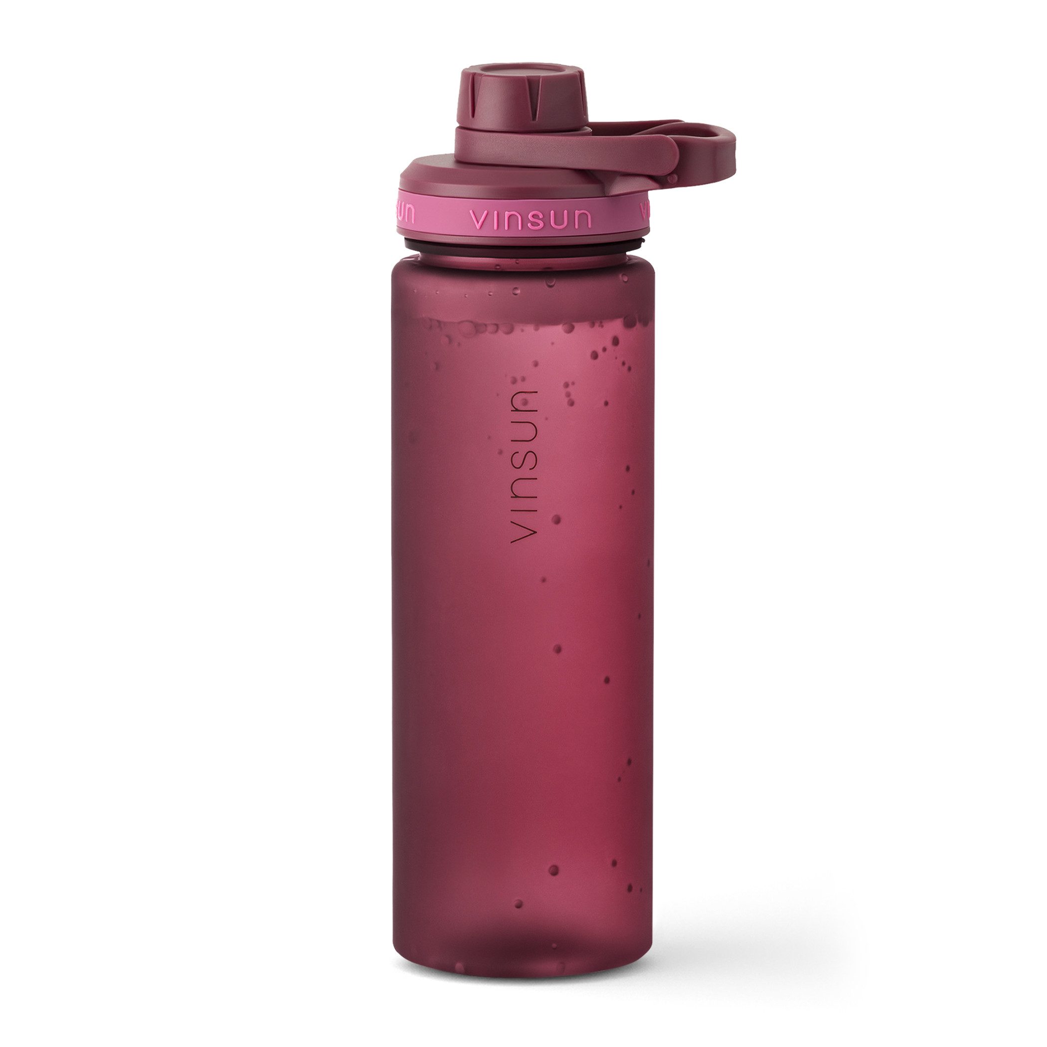Vinsun Trinkflasche Sportflasche 750ml - Wasserflasche BPA frei & Kohlensäure geeignet, Auslaufsicher, bruchsicher, wiederverwendbar, leicht, Tritan Flasche