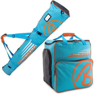 BRUBAKER Sporttasche Champion Skitasche Kombi Set (2-tlg., reißfest und nässeabweisend), Skisack und Skischuhtasche für 1 Paar Ski