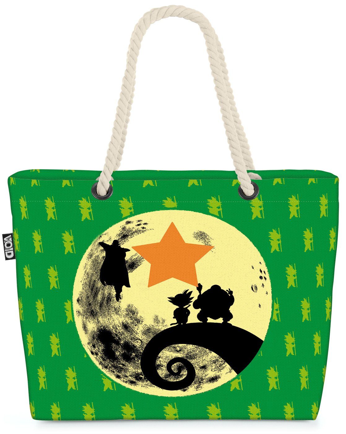 VOID Strandtasche (1-tlg), Goku Roshi Moon Shopper Son Roshi Dragon Ball Vegeta Mond grün