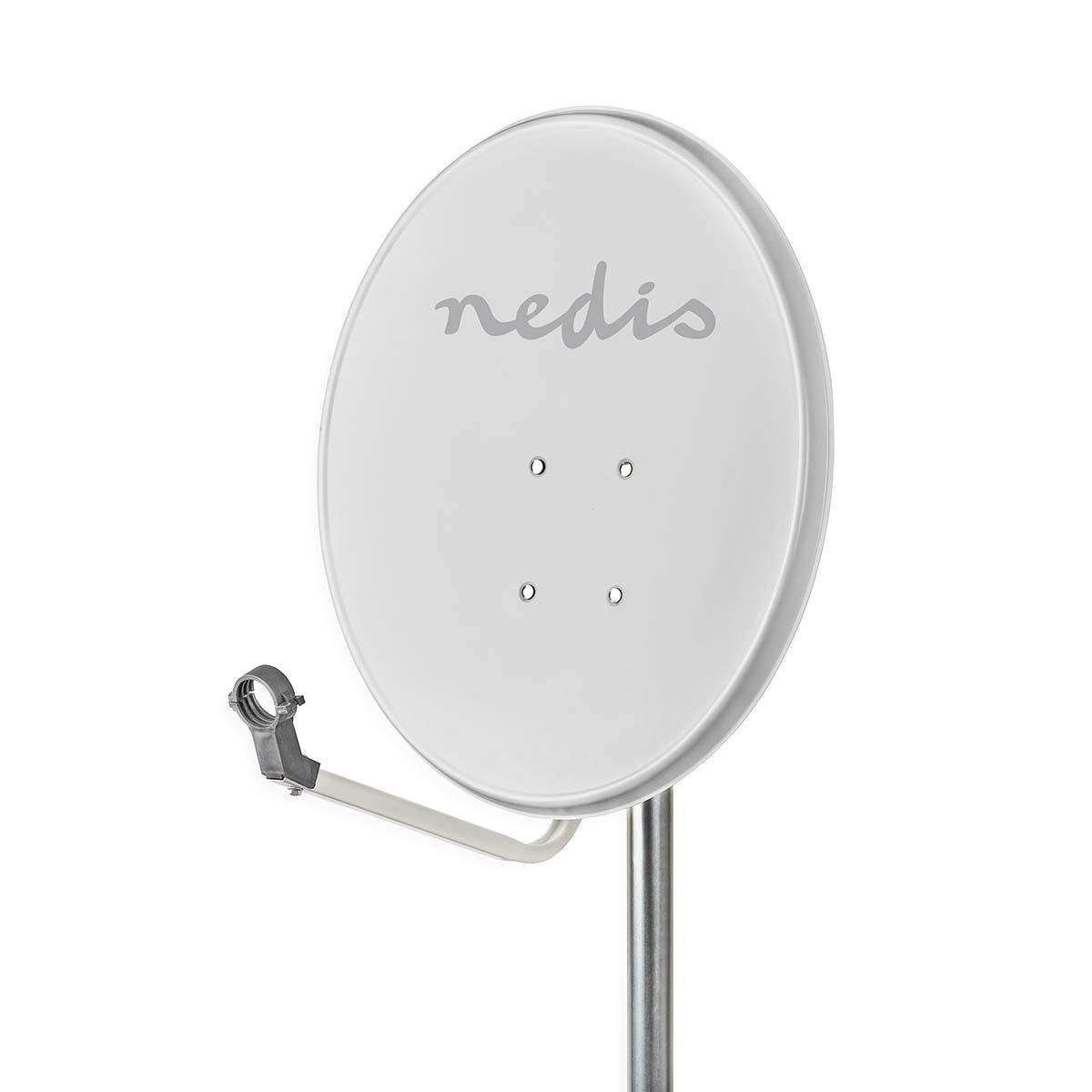 Nedis SAT-Antenne 80cm Grau SAT-Schüssel Satellitenschüssel Antenne HDTV SAT-Antenne