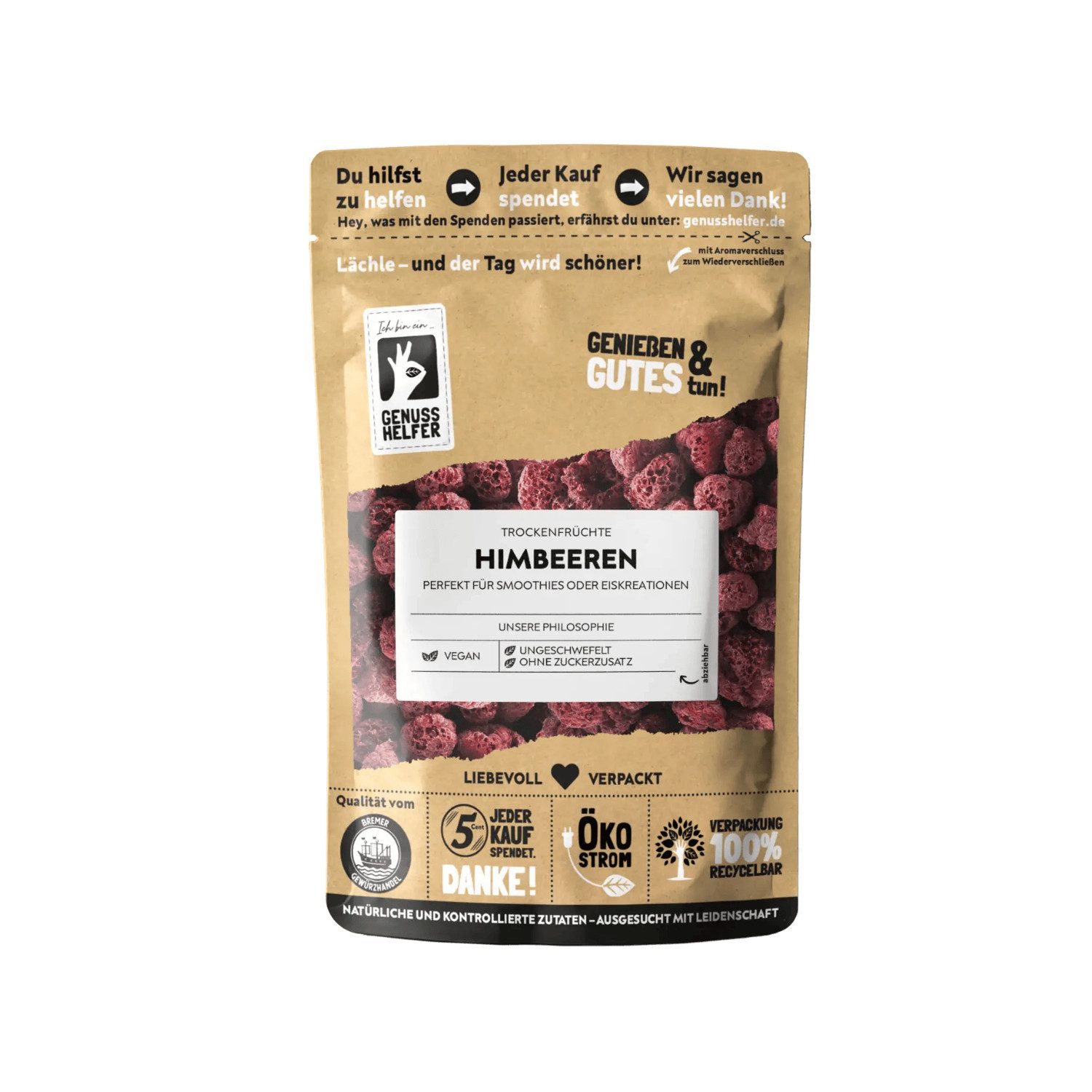 Bremer Gewürzhandel Trockenfrüchte Himbeeren, getrocknet, 100 g