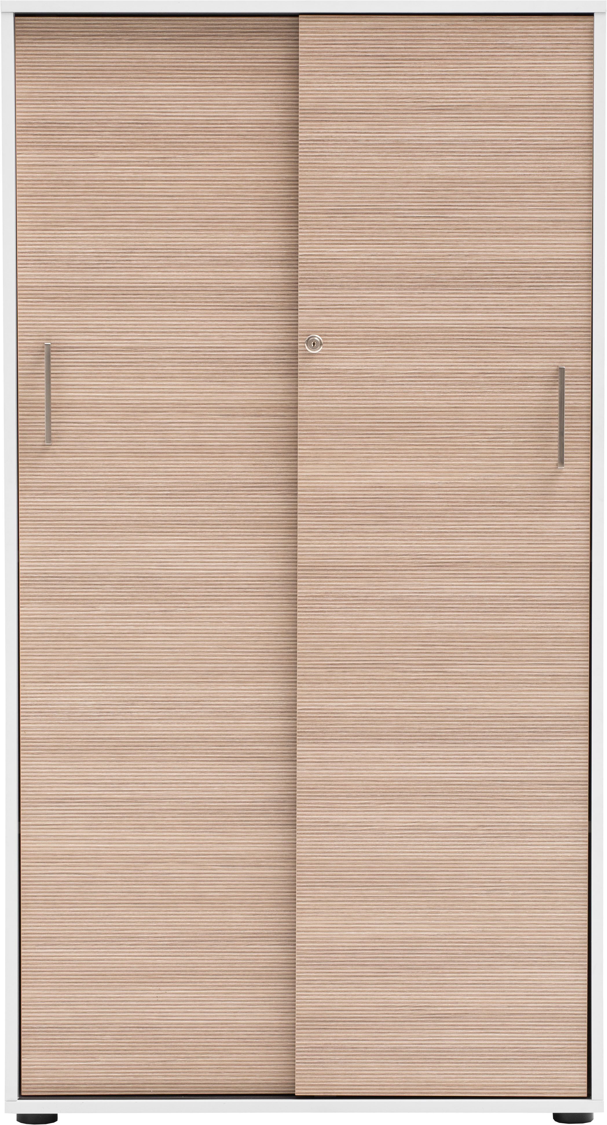 Schildmeyer Schiebetürenschrank METZ, Aktenschrank abschließbar, Höhe 150 cm, MADE IN GERMANY (1-St) Fronten in Canello, MADE IN GERMANY