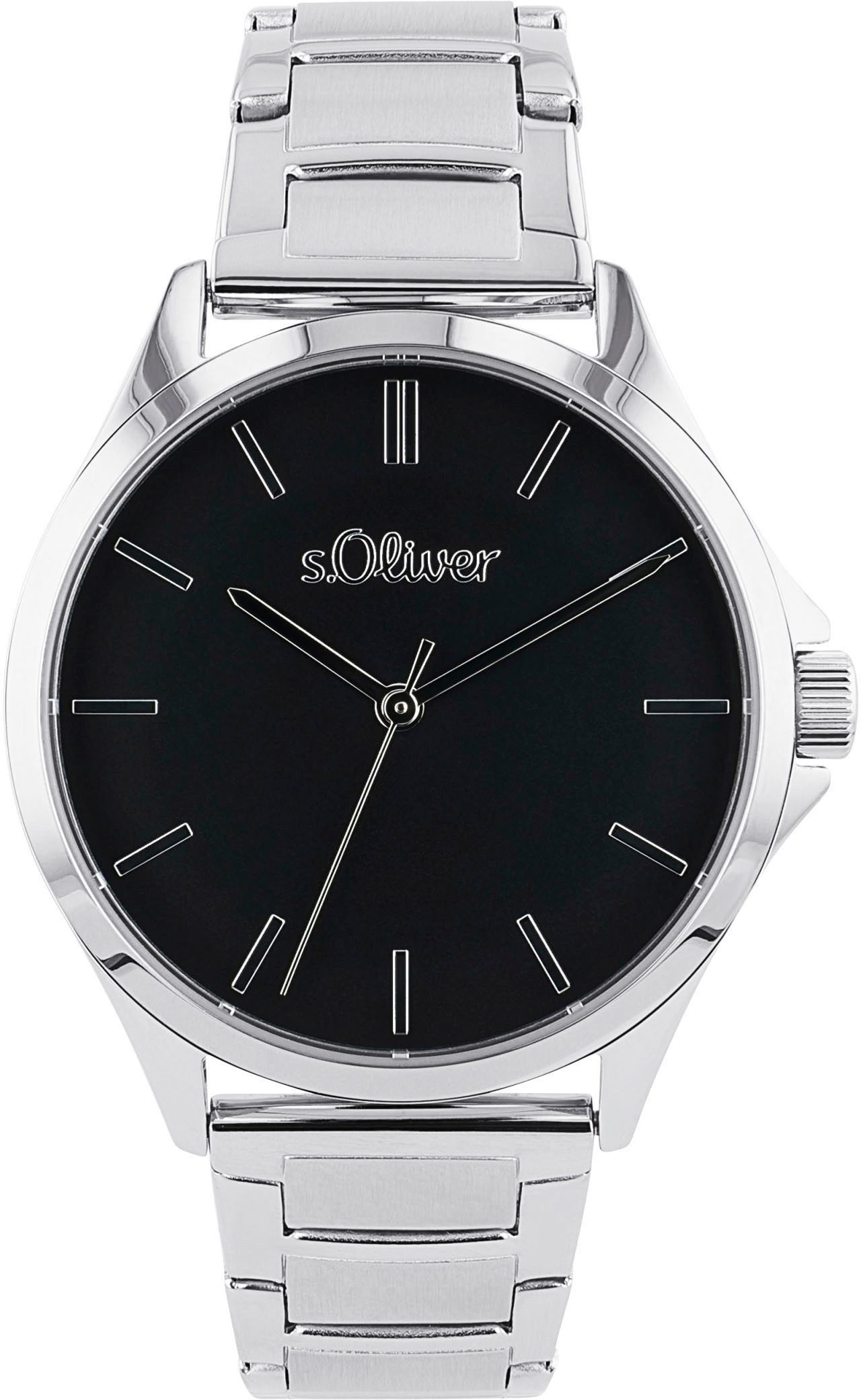 s.Oliver Quarzuhr 2036546, Armbanduhr, Damenuhr, Edelstahlarmband, analog günstig online kaufen