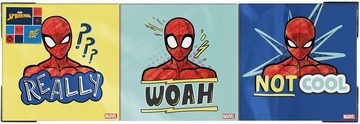 MARVEL Leinwandbild Spiderman Badges, (Set, 3 St)