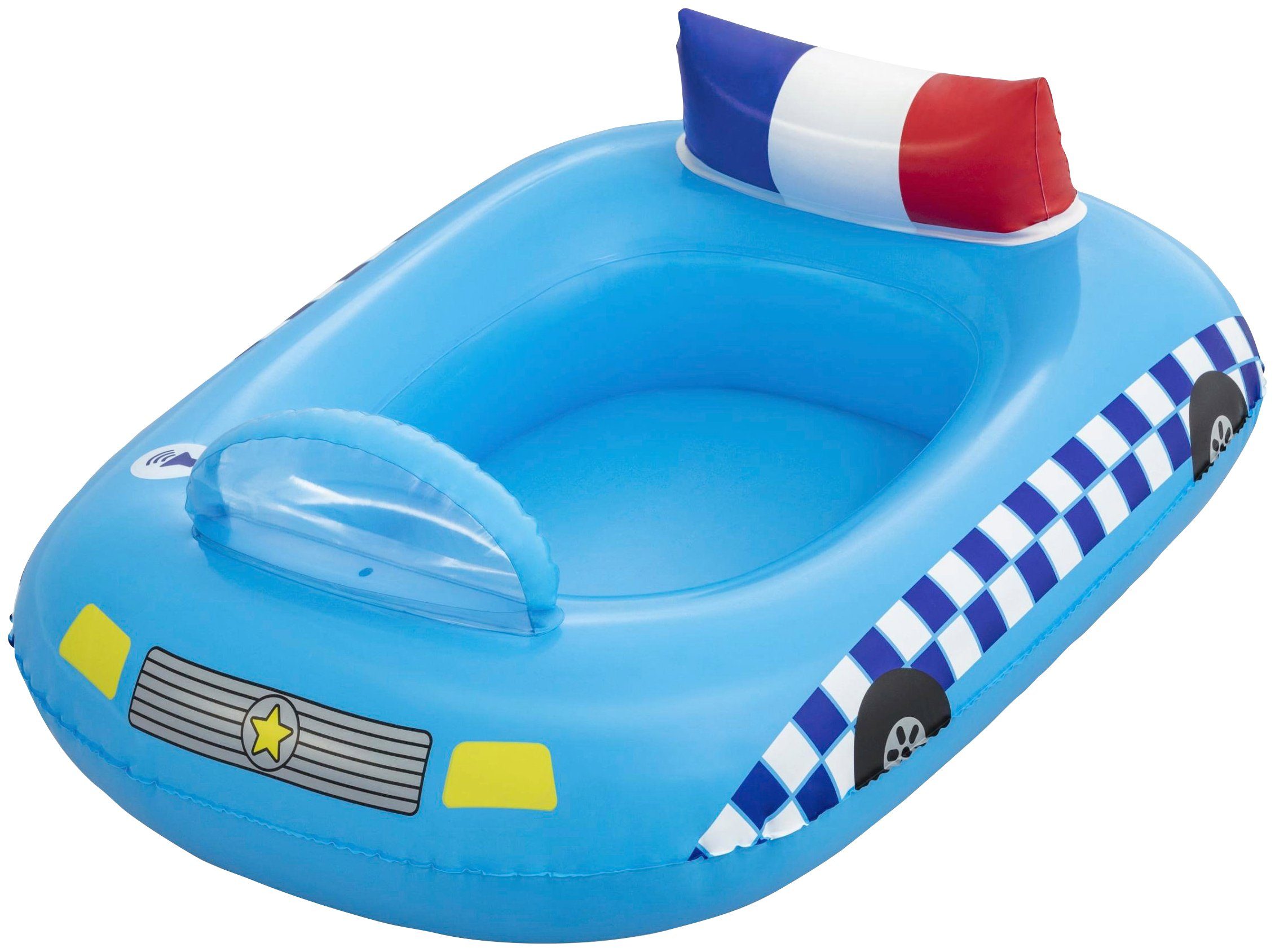 Bestway Kinder-Schlauchboot Polizeisirene integrierte Polizeiauto, 66x88x32 BxLxH: für Lautsprecher cm, Funspeakers™