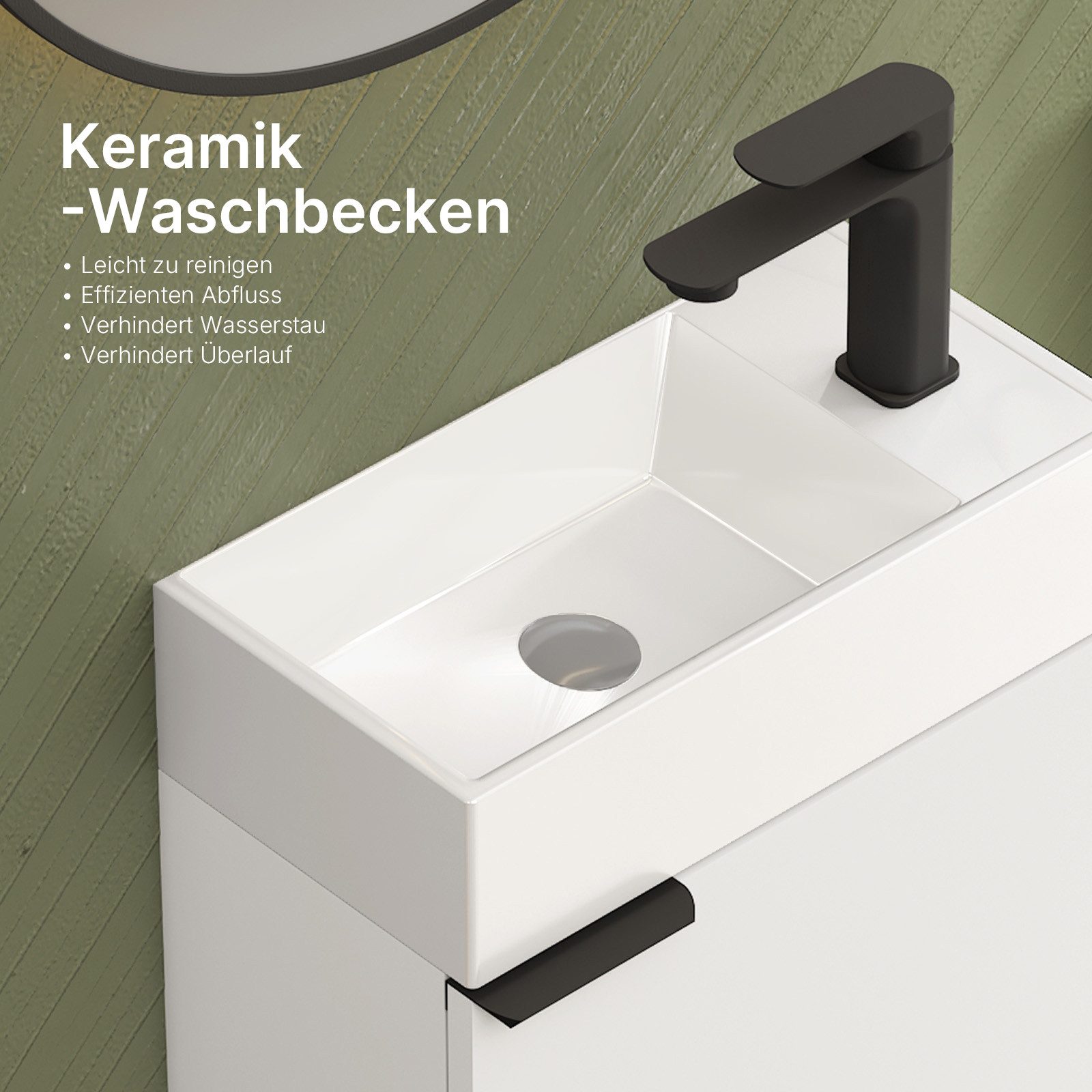 EMKE Waschtisch Waschtisch mit Unterschrank 41,7 cm klein Badmöbel für bad günstig online kaufen