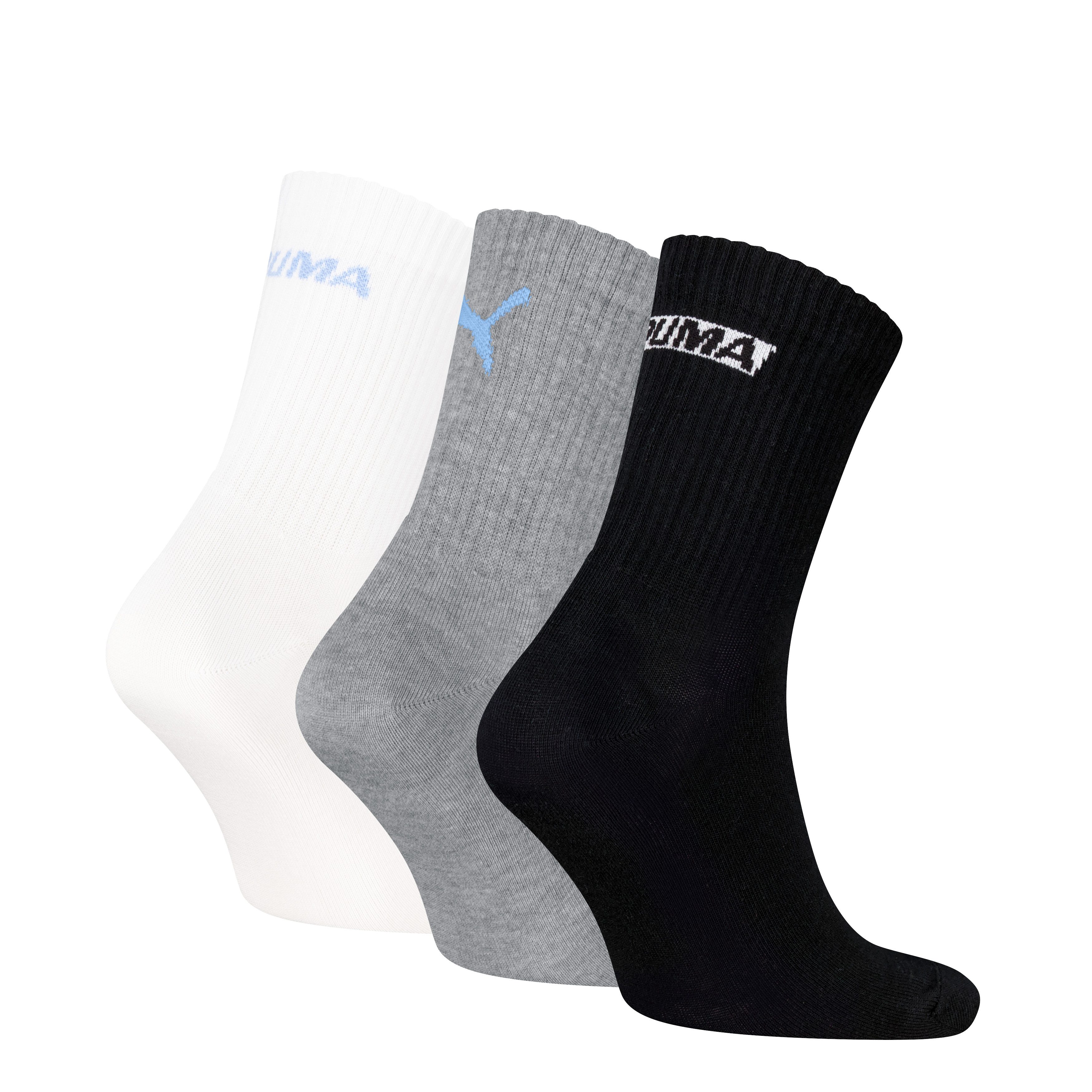 PUMA Kurzsocken PUMA UNISEX LOGO STACKING SHORT CREW (3 Paar) – Bild 2 von 2