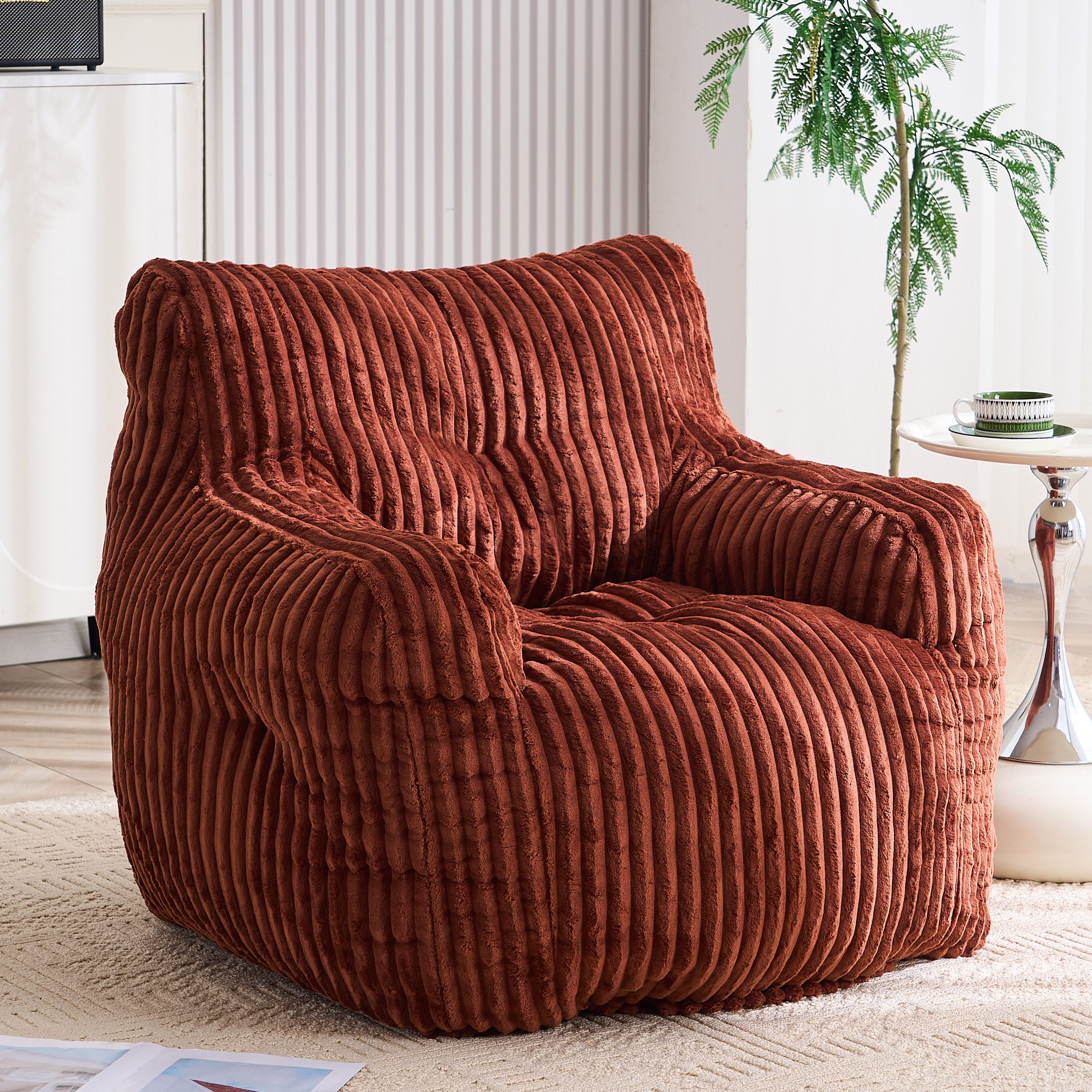 OKWISH Sitzsack Relaxsessel Sofa (gesteppter Schaumstoff-Sitzsack mit Cordstoff-Bezug, 1 St., 94*100*70cm)