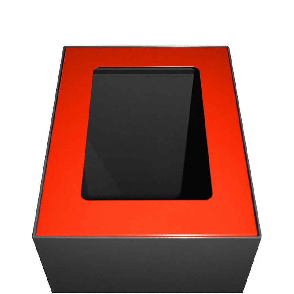 PROREGAL® Mülltrennsystem Deckel für modulare Abfalltrennanlage mit 60 L, Anthrazit Rot