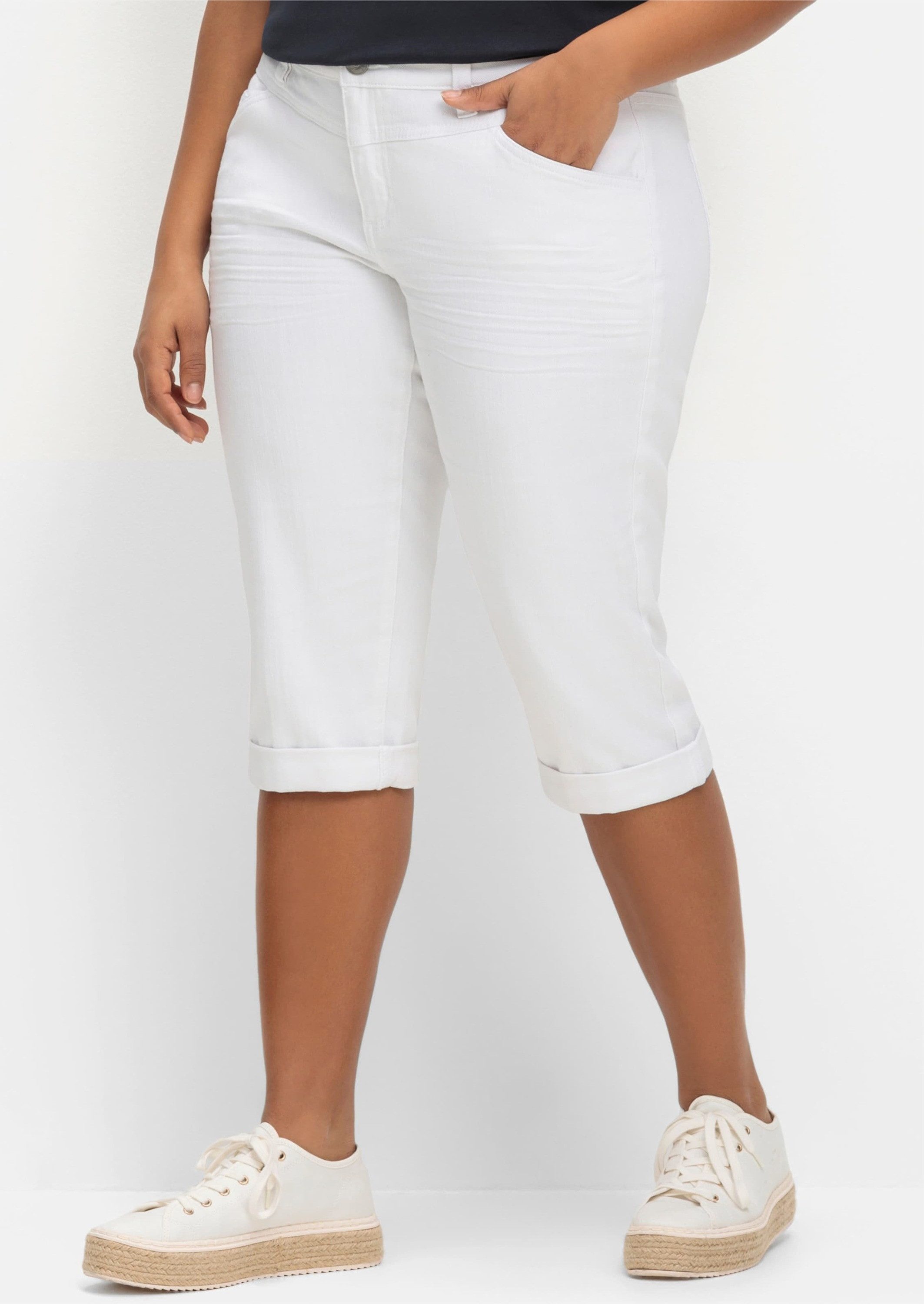 Sheego Jeansshorts 3/4-Jeans günstig online kaufen