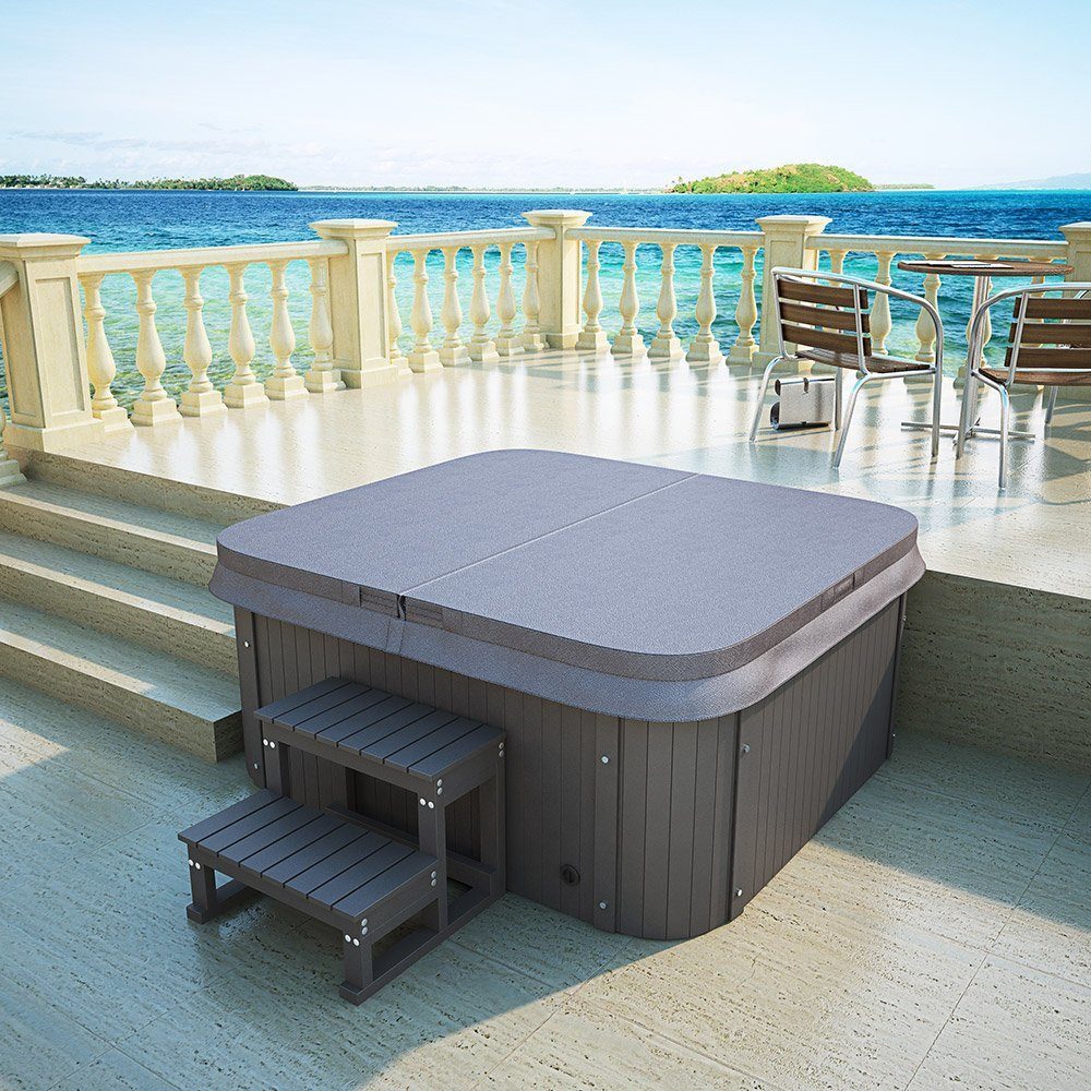 HOME DELUXE Pool-Abdeckplane Outdoor Whirlpool Thermoabdeckung SEA STAR, Thermoabdeckung mit Gefälle, hochisolierende Thermoabdeckung