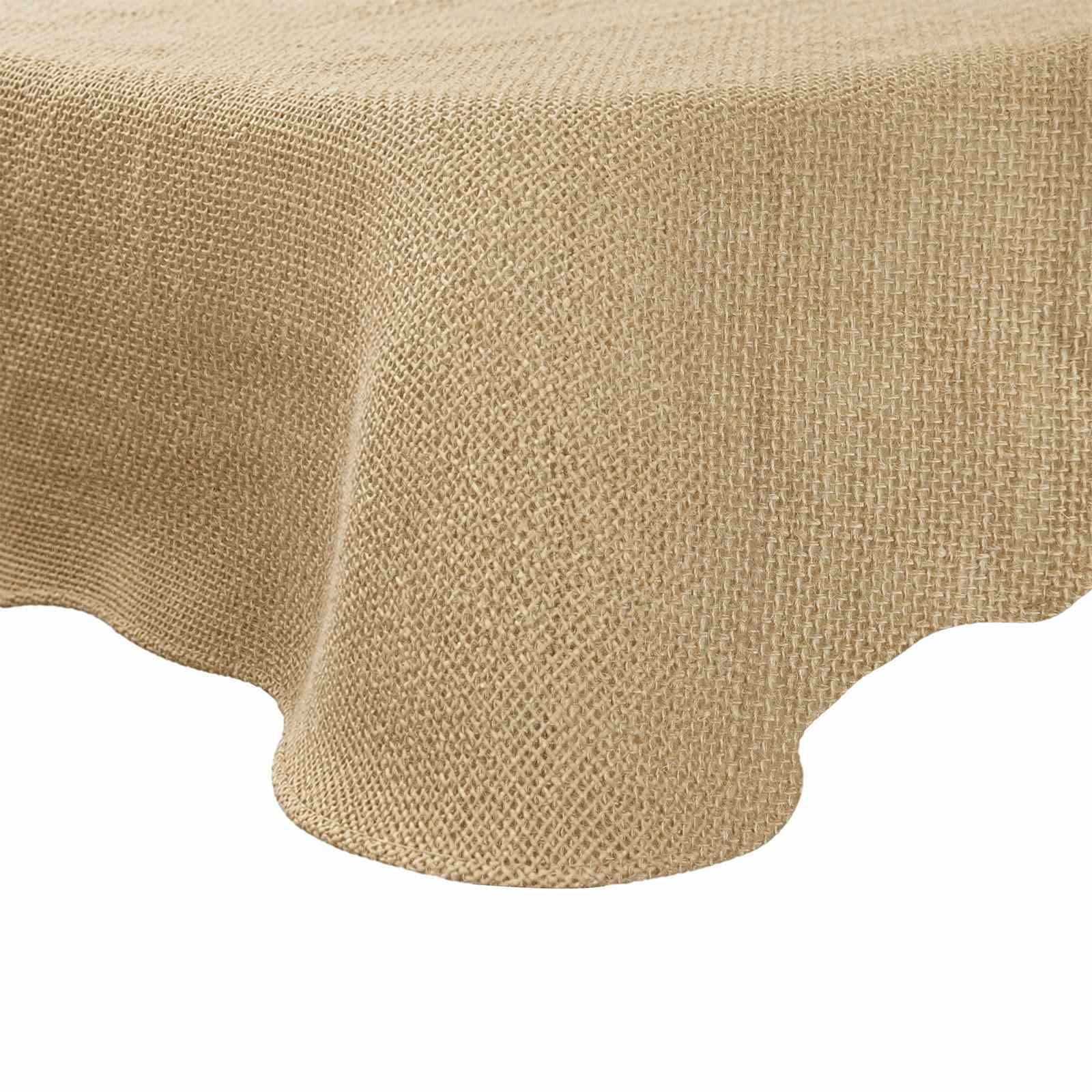 vidaXL Stehtischhusse Jute-Tischdecke Natur Ø 180 cm 100% Tossa-Jute